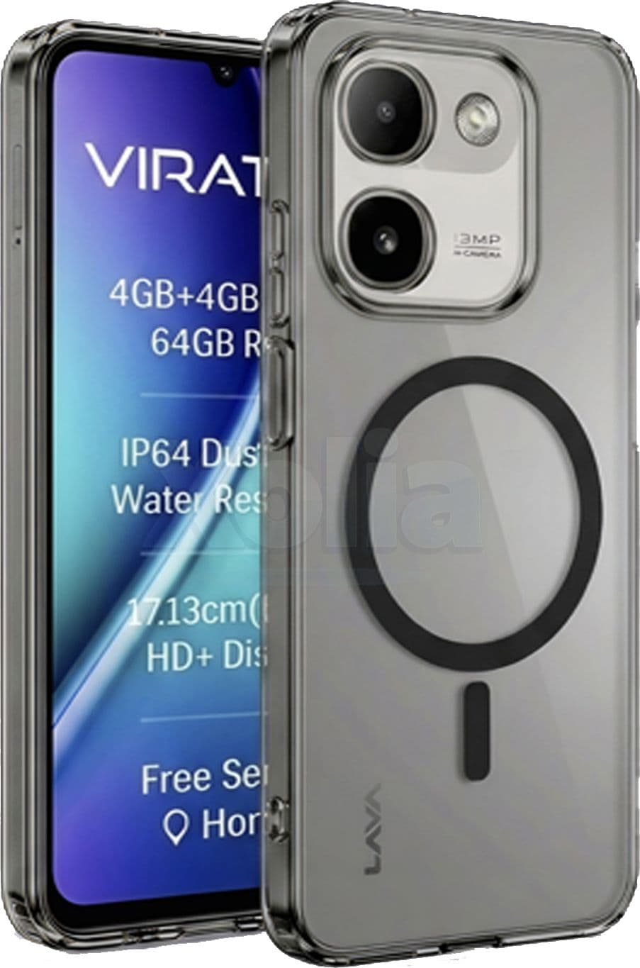 Xolia Anti Yellow Back Cover for LAVA Virat V1 (Black, Shock Proof, Polycarbonate, Pack of: 1) — image 1 of 1