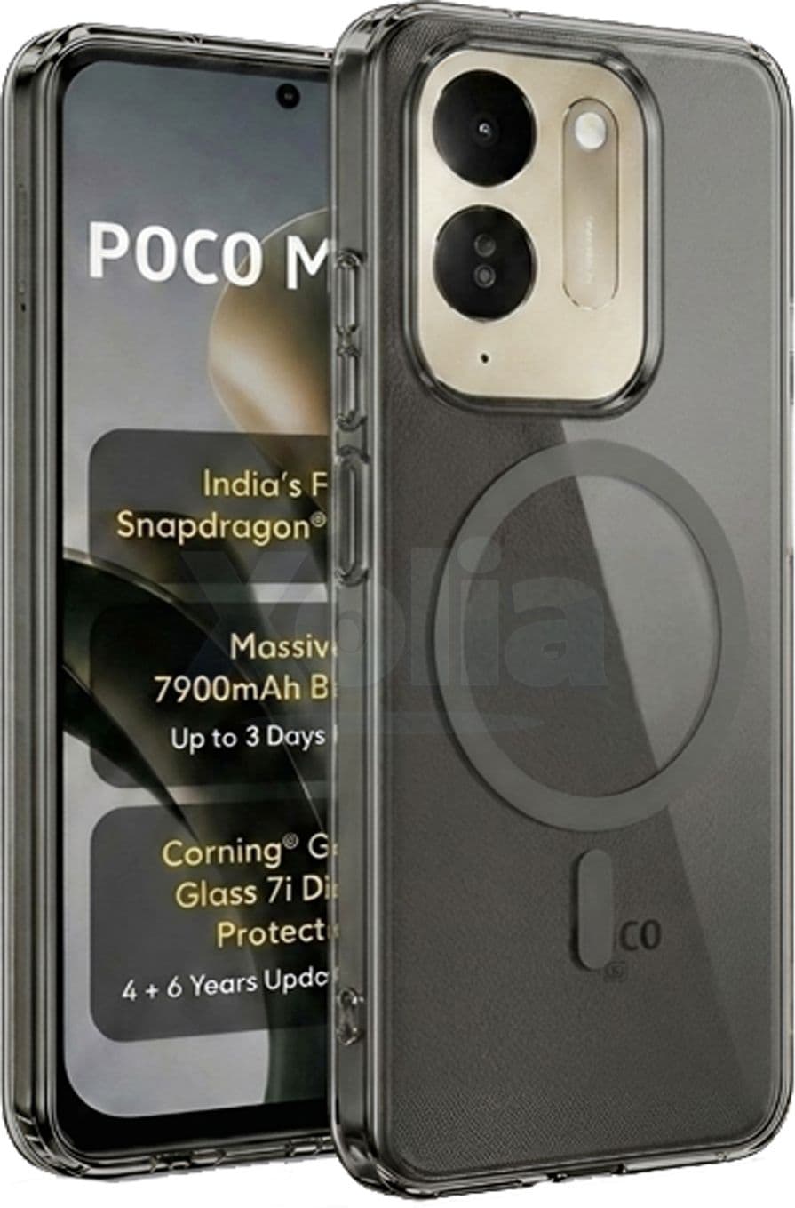 Xolia Anti Yellow Back Cover for POCO M8x 5G (Black, Shock Proof, Polycarbonate, Pack of: 1) — image 1 of 1