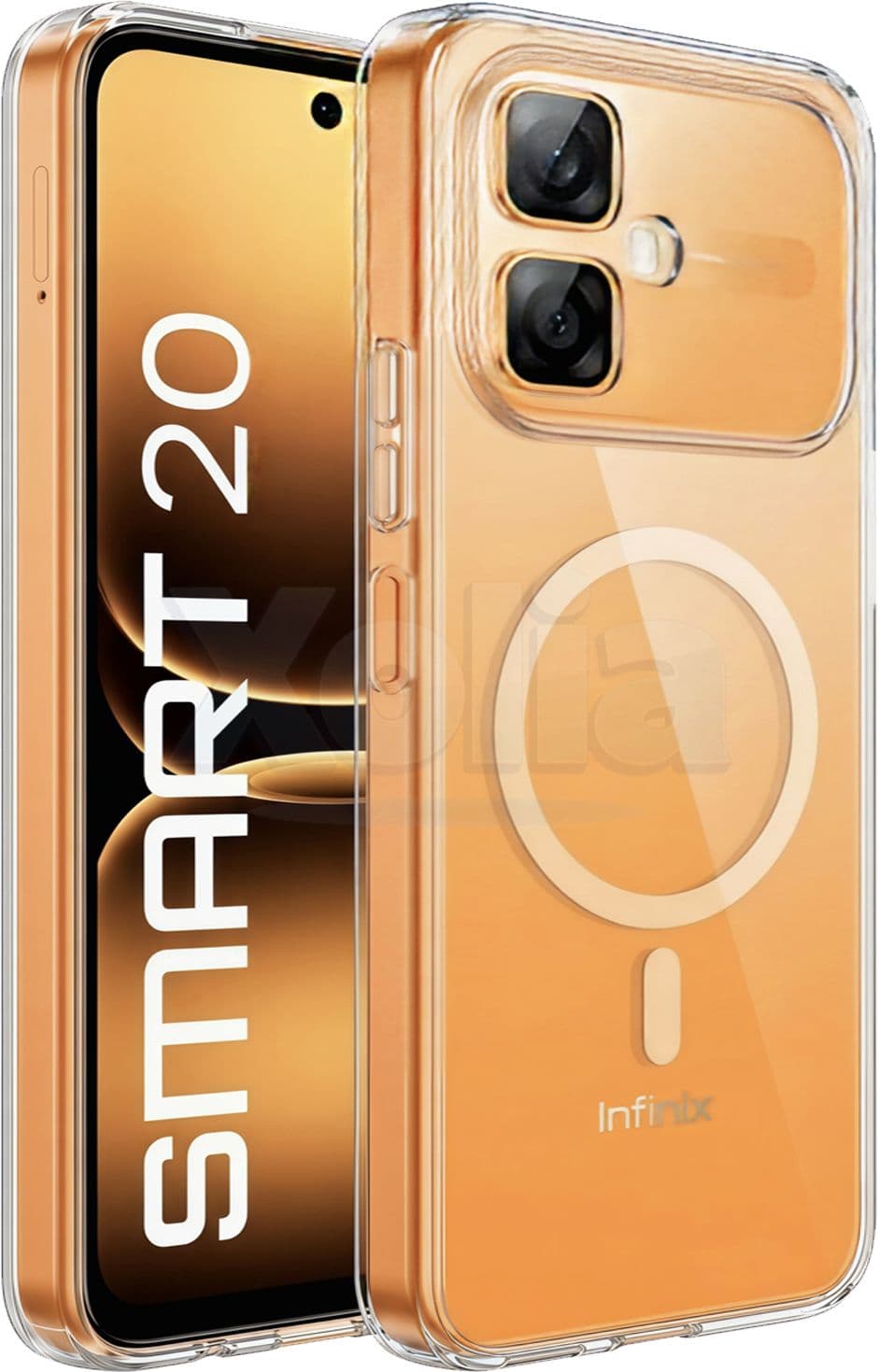 Xolia Anti Yellow Back Cover for Infinix Smart 20 5G (Transparent, Shock Proof, Polycarbonate, Pack of: 1) — image 1 of 1