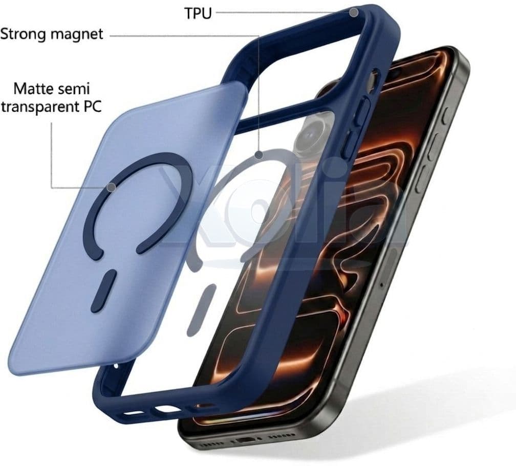 Xolia Back Cover for Apple iPhone 17 Pro (Blue, Shock Proof, Polycarbonate, Silicon, Pack of: 1) — image 1 of 1
