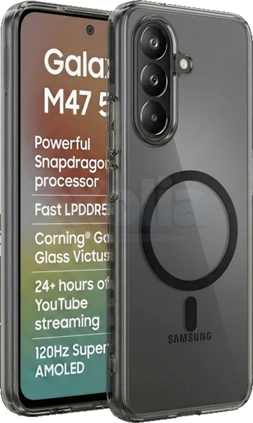 Xolia Anti Yellow Back Cover for Samsung Galaxy M47 5G (Black, Shock Proof, Polycarbonate, Pack of: 1) — image 1 of 1