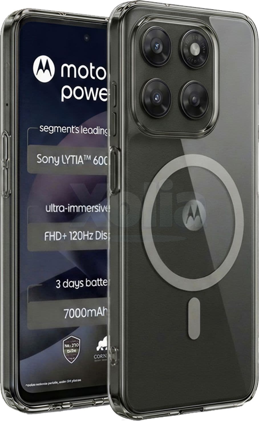 Xolia Anti Yellow Back Cover for Motorola G77 Power 5G (Black, Shock Proof, Polycarbonate, Pack of: 1) — image 1 of 1