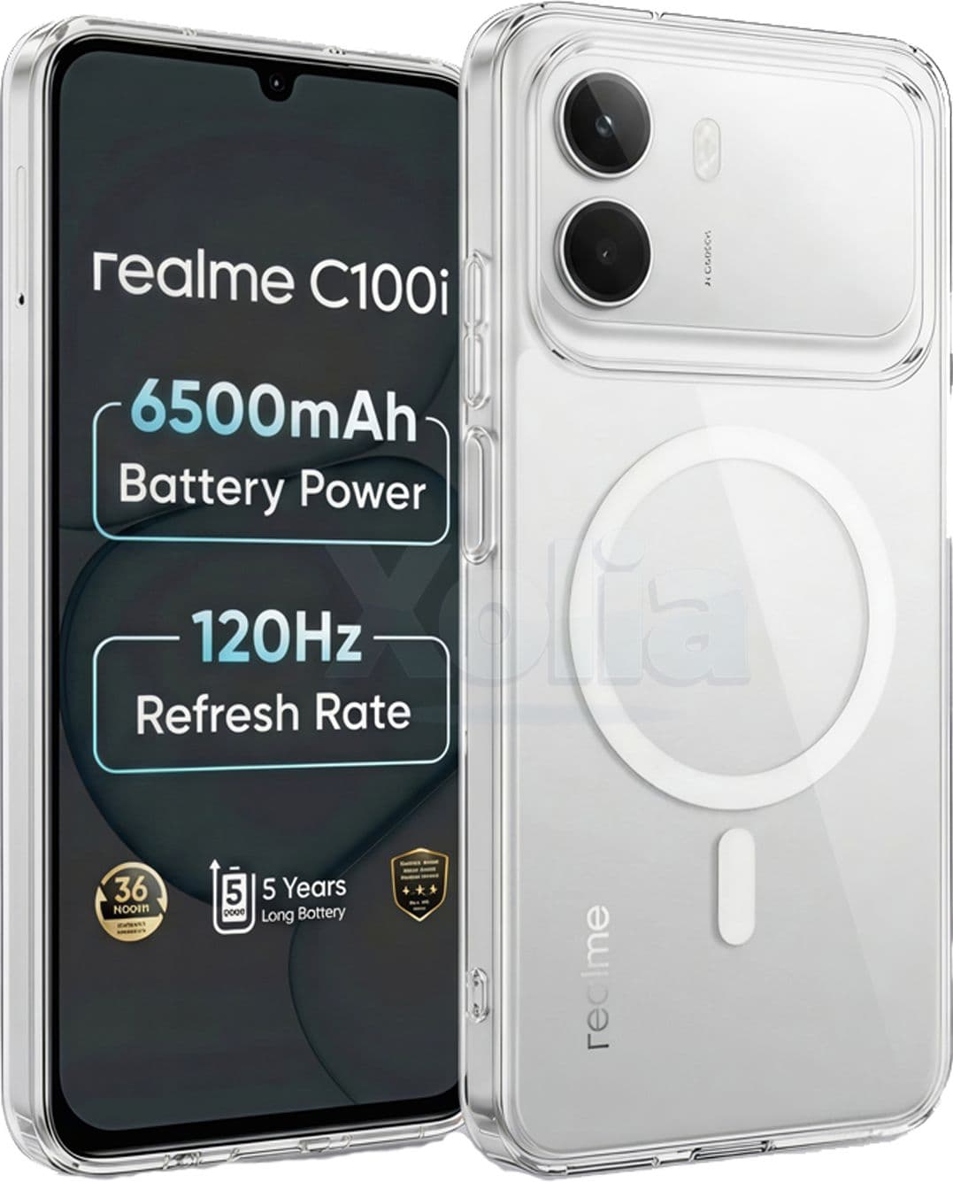 Xolia Anti Yellow Back Cover for Realme C100i (Transparent, Shock Proof, Polycarbonate, Pack of: 1) — image 1 of 1