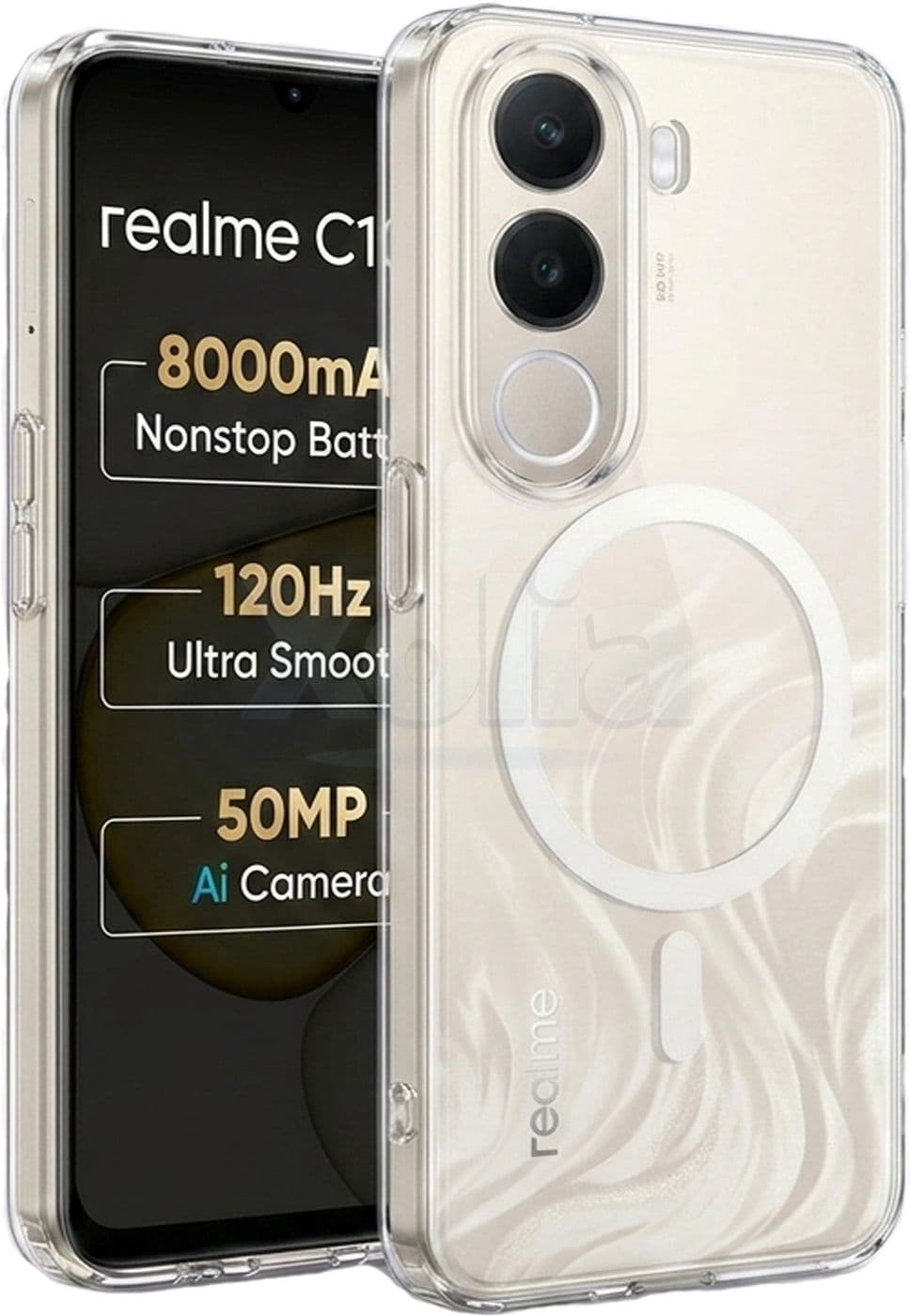 Xolia Anti Yellow Back Cover for realme C100x (Transparent, Shock Proof, Polycarbonate, Pack of: 1) — image 1 of 1