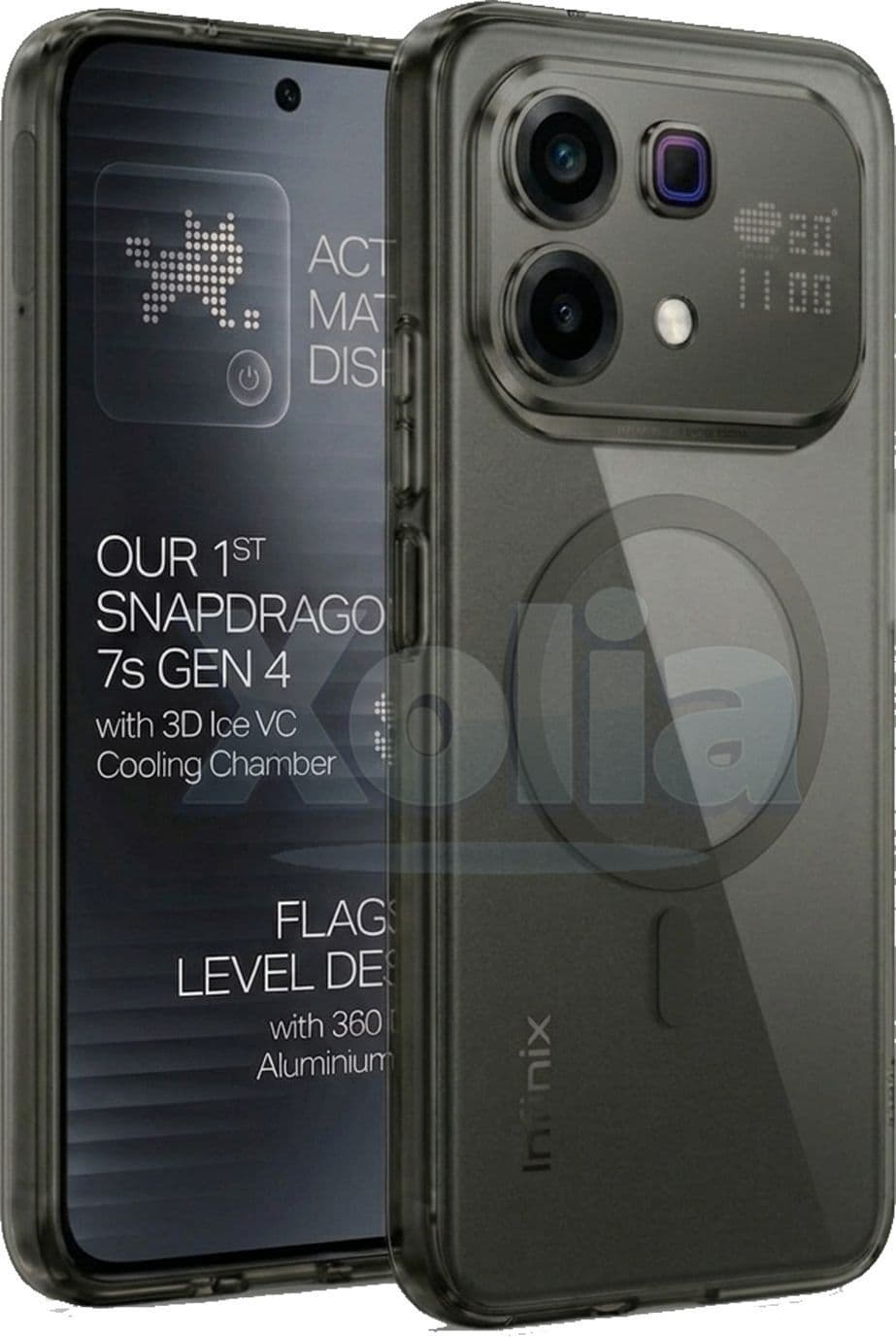 Xolia Anti Yellow Back Cover for Infinix Note 60 Pro 5G (Black, Shock Proof, Polycarbonate, Pack of: 1) — image 1 of 1