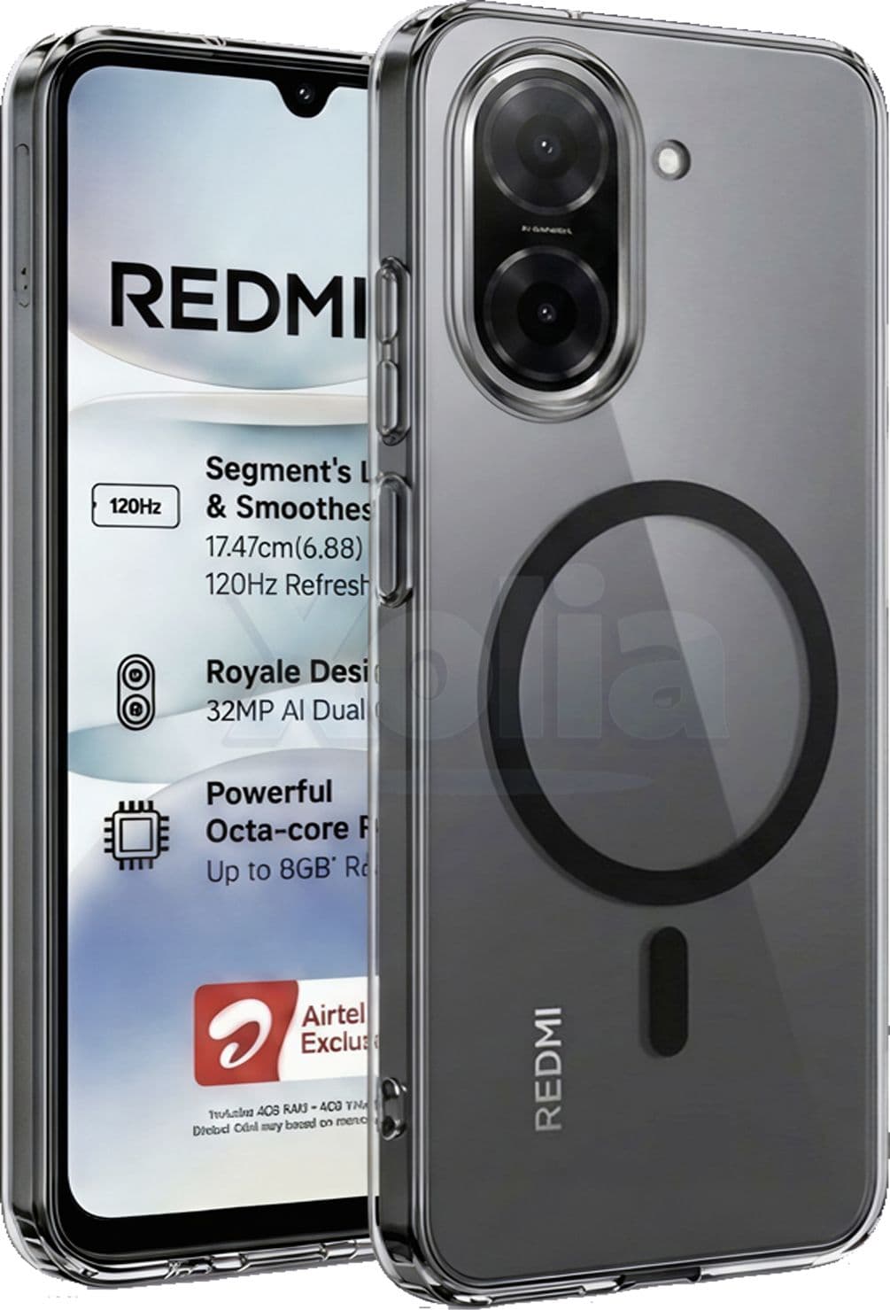 Xolia Anti Yellow Back Cover for Redmi A5 (Black, Shock Proof, Polycarbonate, Pack of: 1) — image 1 of 1