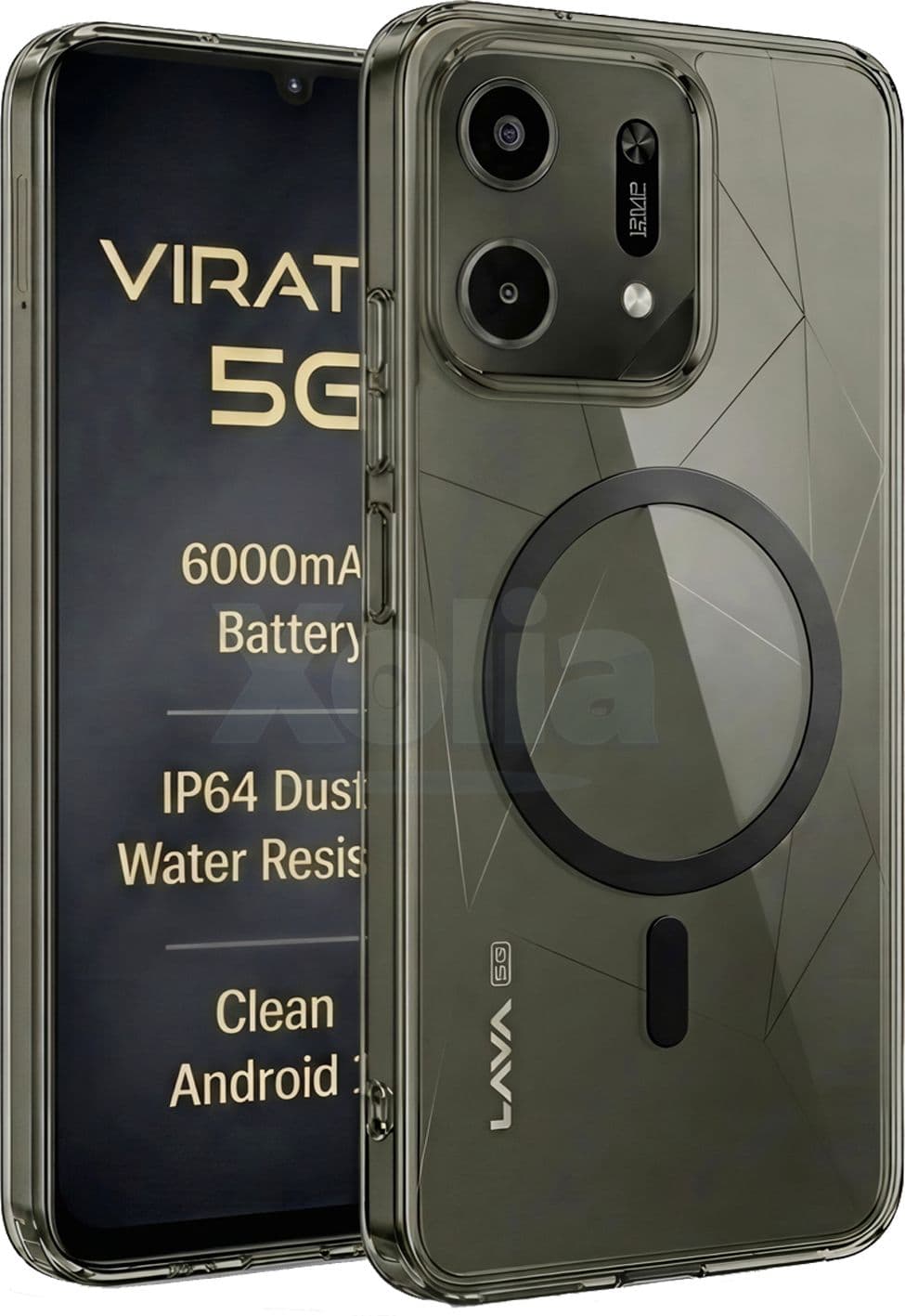 Xolia Anti Yellow Back Cover for LAVA Virat V1 5G (Black, Shock Proof, Polycarbonate, Pack of: 1) — image 1 of 1