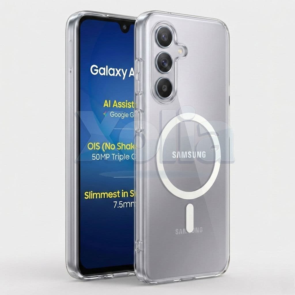 Xolia Anti Yellow Back Cover for Samsung Galaxy F17 5G (Transparent, Shock Proof, Polycarbonate, Pack of: 1) — image 1 of 1