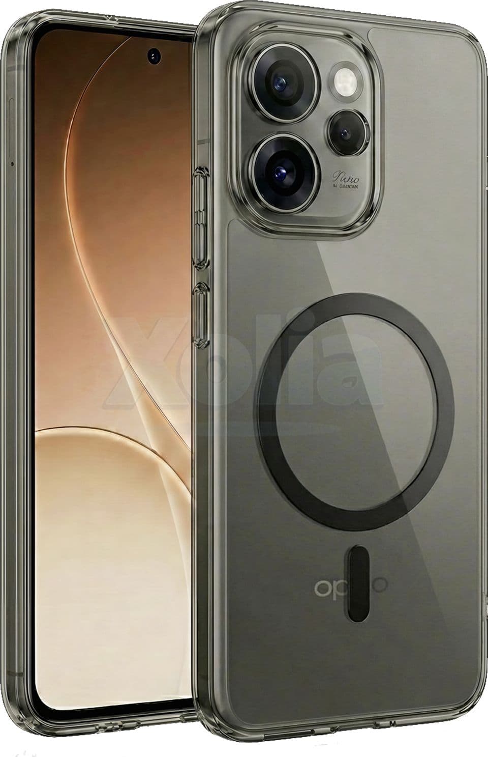Xolia Anti Yellow Back Cover for Oppo Reno 15 Pro 5G (Black, Shock Proof, Polycarbonate, Pack of: 1) — image 1 of 1