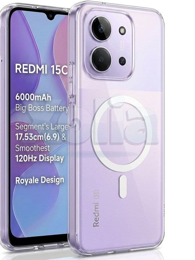 Xolia Anti Yellow Back Cover for Redmi 15c 5G (Transparent, Shock Proof, Polycarbonate, Pack of: 1) — image 1 of 1