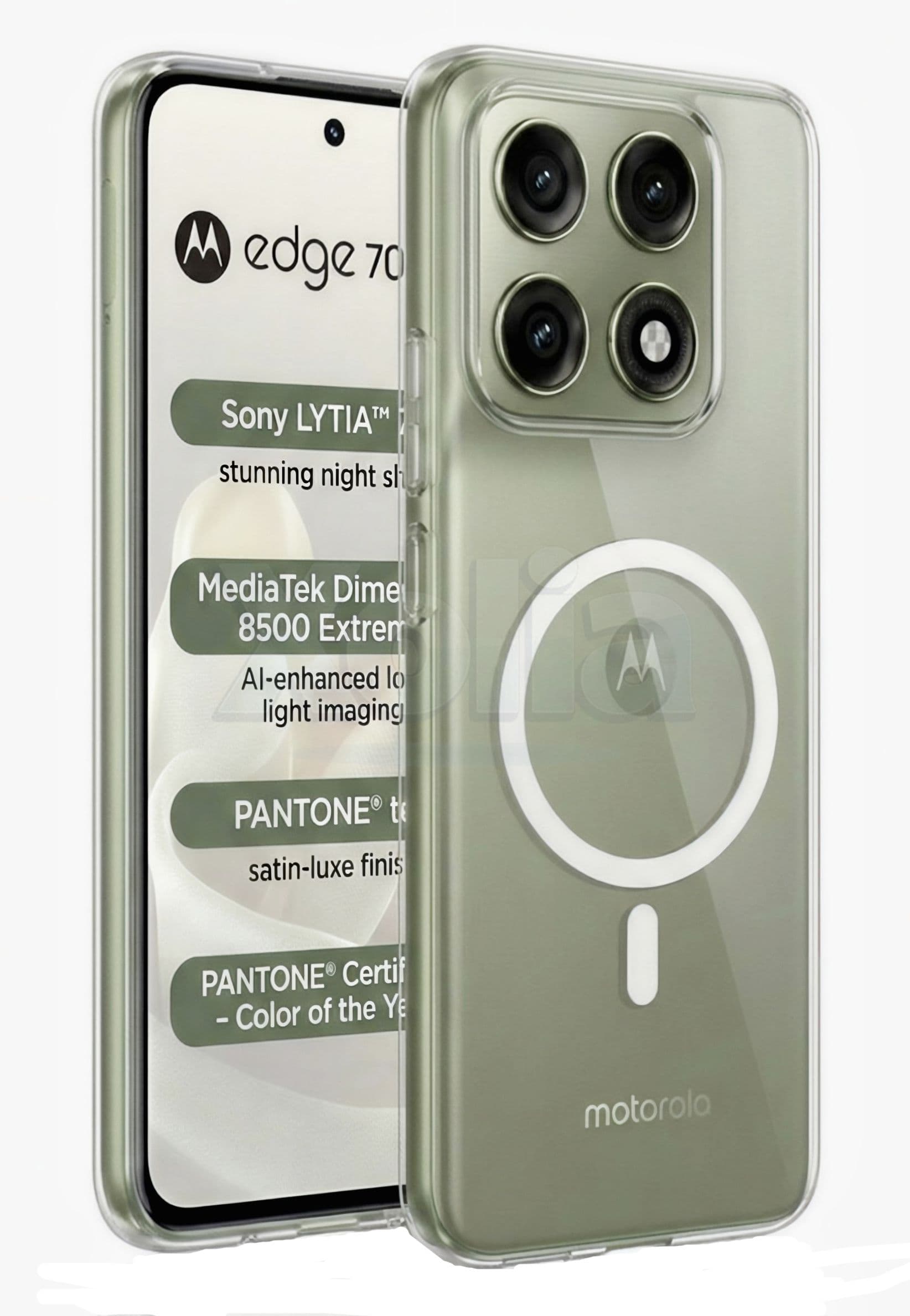 Xolia Anti Yellow Back Cover for Motorola Edge 70 Pro 5G (Transparent, Shock Proof, Polycarbonate, Pack of: 1) — image 1 of 1