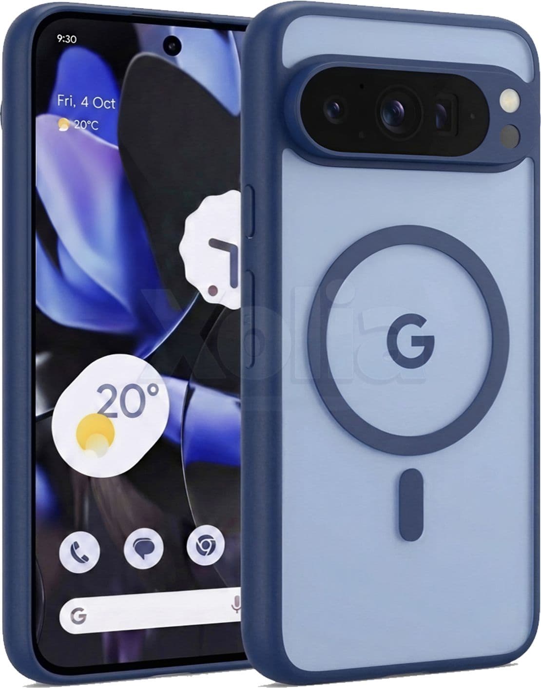 Xolia Back Cover for Google Pixel 9 Pro (Blue, Shock Proof, Polycarbonate, Silicon, Pack of: 1)