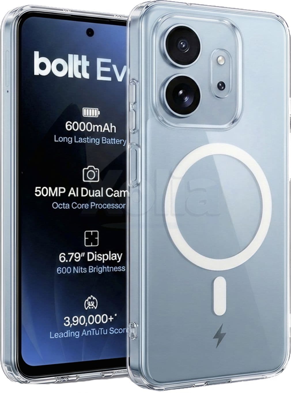Xolia Anti Yellow Back Cover for boltt EVO (Transparent, Shock Proof, Polycarbonate, Pack of: 1) — image 1 of 1