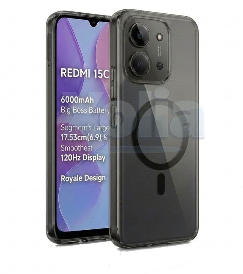 Xolia Anti Yellow Back Cover for Redmi 15c 5G (Black, Shock Proof, Polycarbonate, Pack of: 1) — image 1 of 1