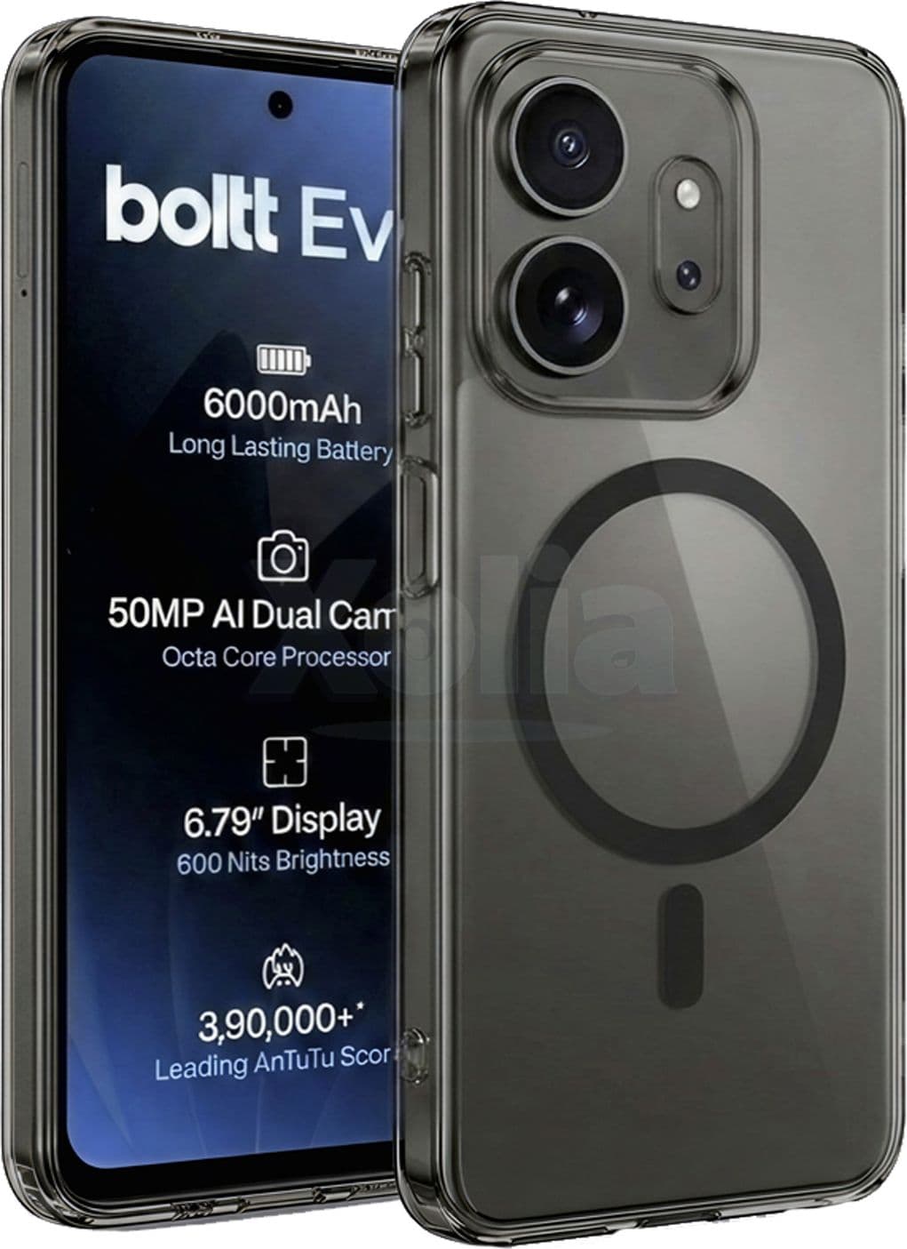 Xolia Anti Yellow Back Cover for boltt EVO (Black, Shock Proof, Polycarbonate, Pack of: 1) — image 1 of 1