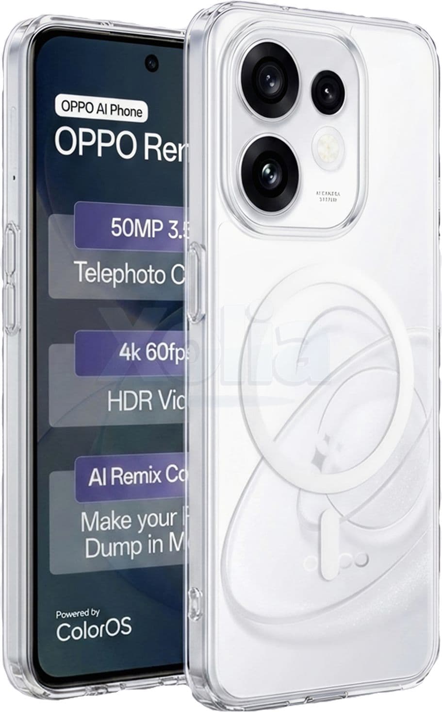 Xolia Anti Yellow Back Cover for Oppo Reno 16 5G (Transparent, Shock Proof, Polycarbonate, Pack of: 1) — image 1 of 1