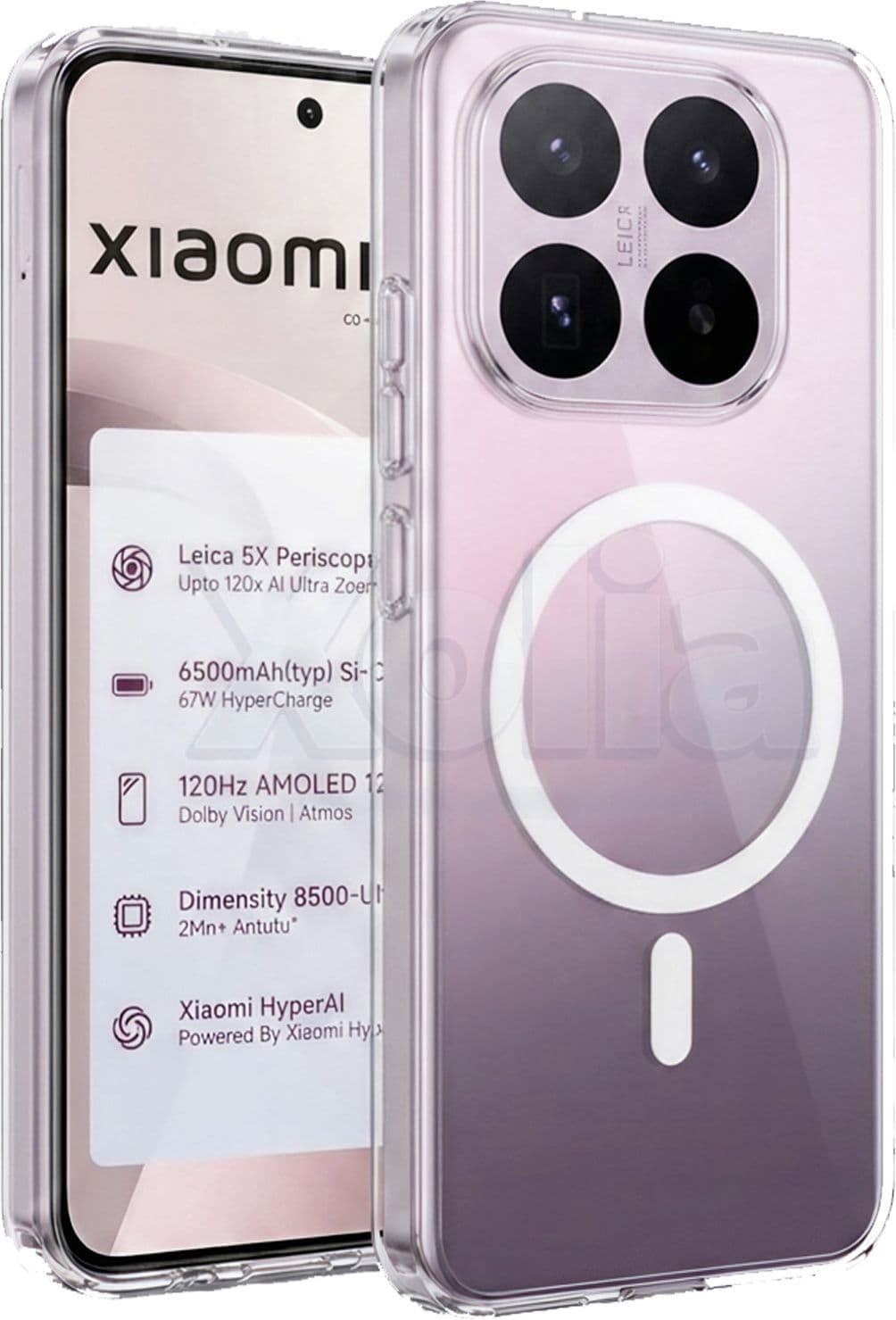 Xolia Anti Yellow Back Cover for Xiaomi 17T 5G (Transparent, Shock Proof, Polycarbonate, Pack of: 1) — image 1 of 1