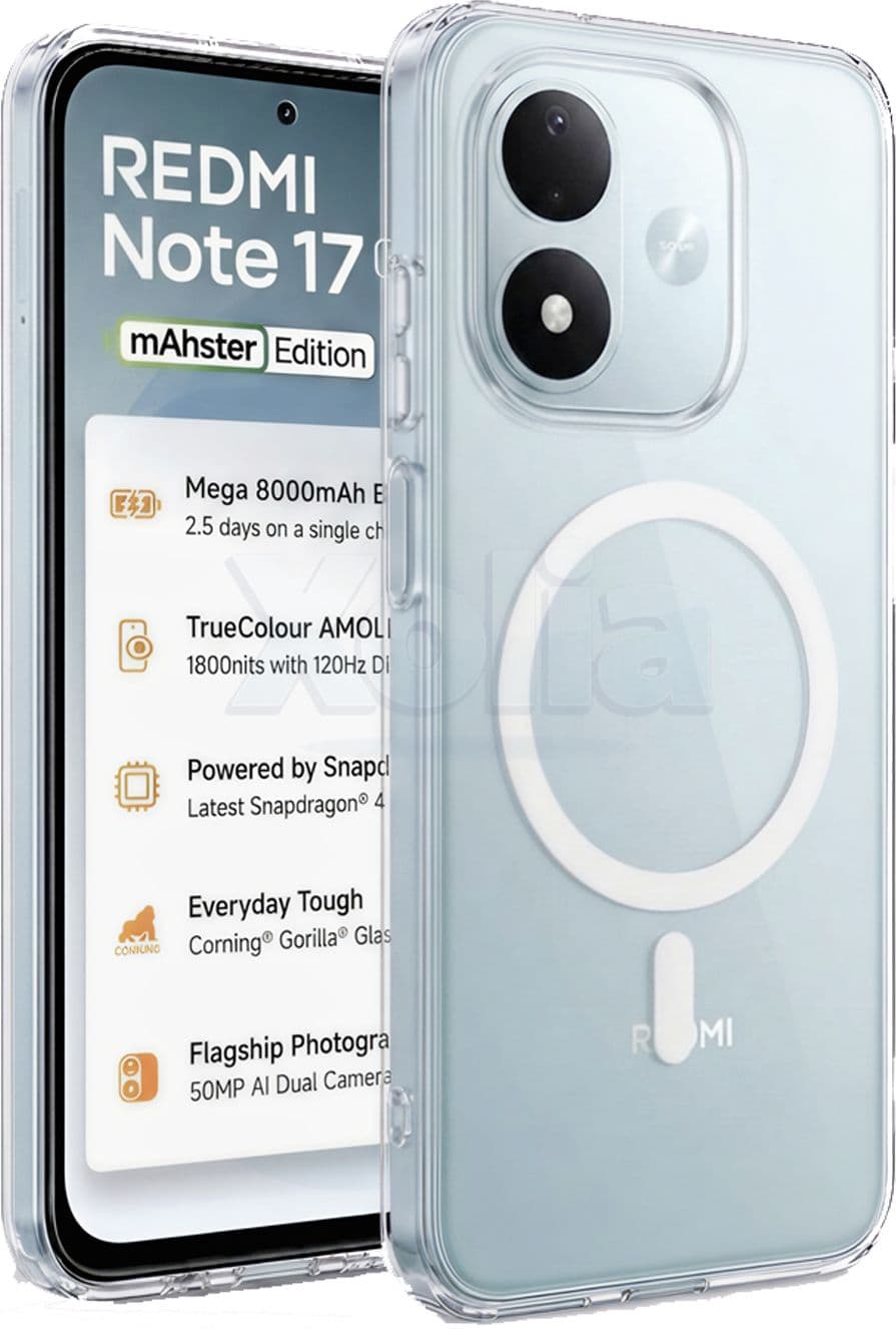Xolia Anti Yellow Back Cover for Redmi Note 17 5G (Transparent, Shock Proof, Polycarbonate, Pack of: 1) — image 1 of 1
