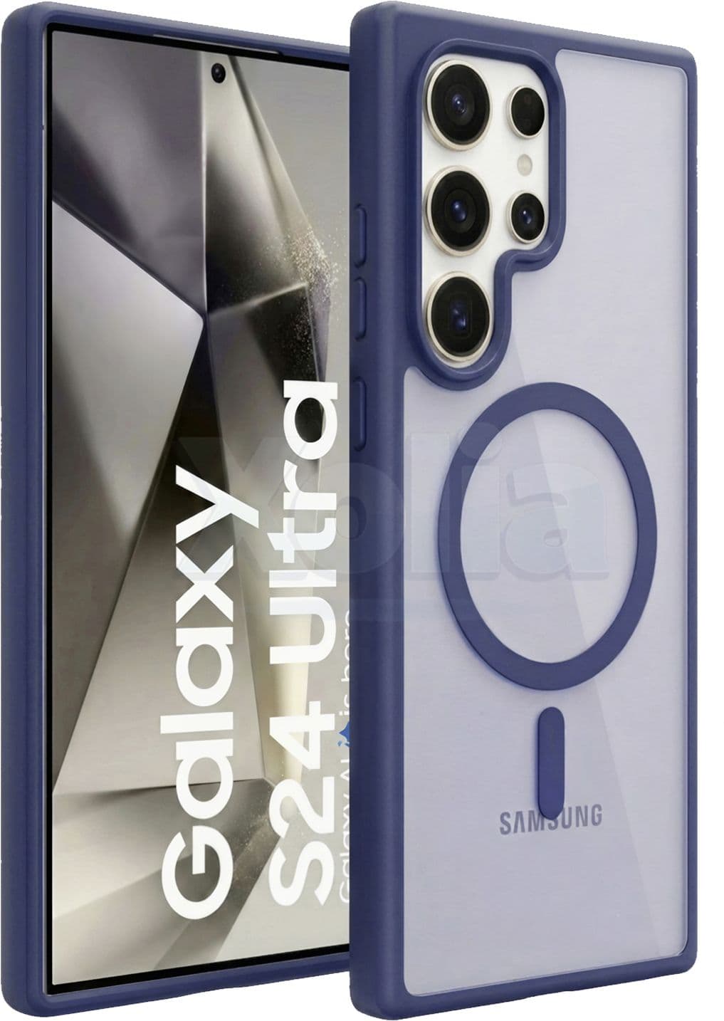 Xolia Back Cover for Samsung Galaxy S24 Ultra 5G (Blue, Shock Proof, Polycarbonate, Silicon, Pack of: 1)