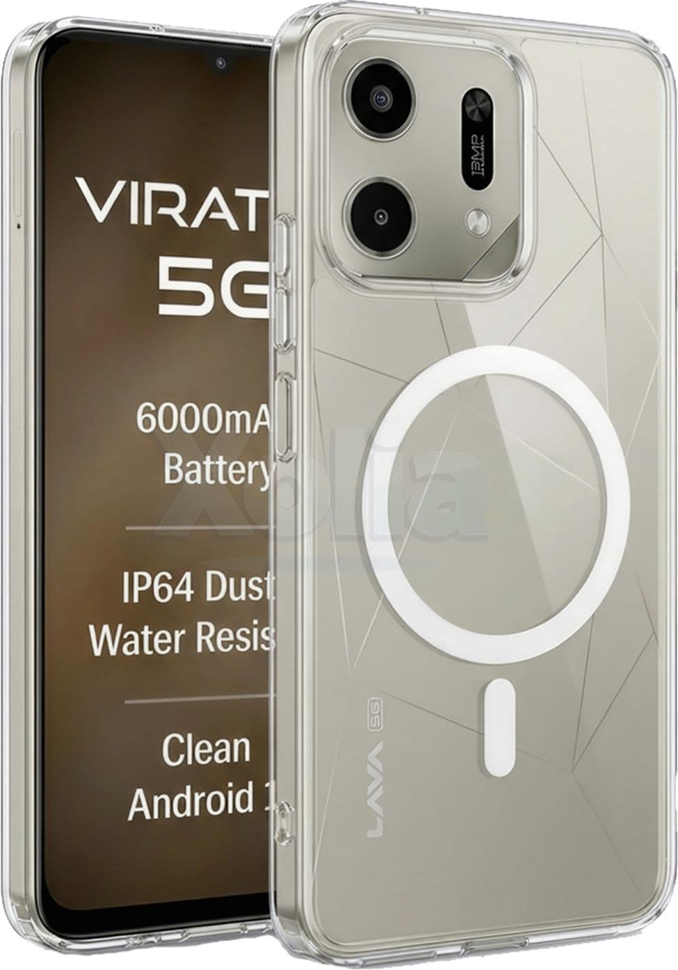 Xolia Anti Yellow Back Cover for LAVA Virat V1 5G (Transparent, Shock Proof, Polycarbonate, Pack of: 1) — image 1 of 1