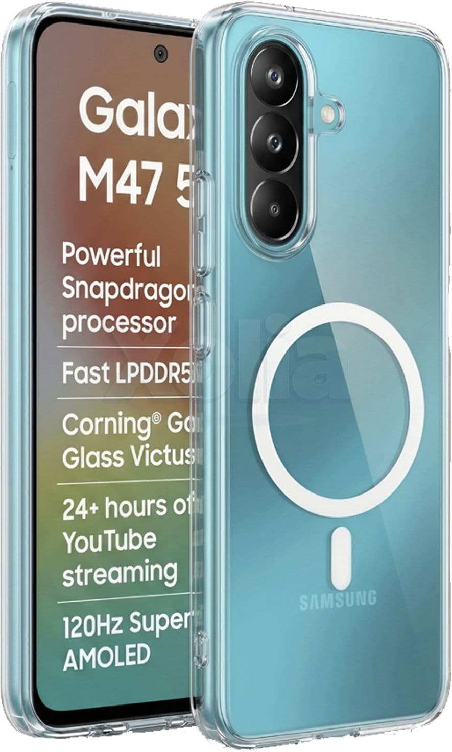 Xolia Anti Yellow Back Cover for Samsung Galaxy M47 5G (Transparent, Shock Proof, Polycarbonate, Pack of: 1) — image 1 of 1