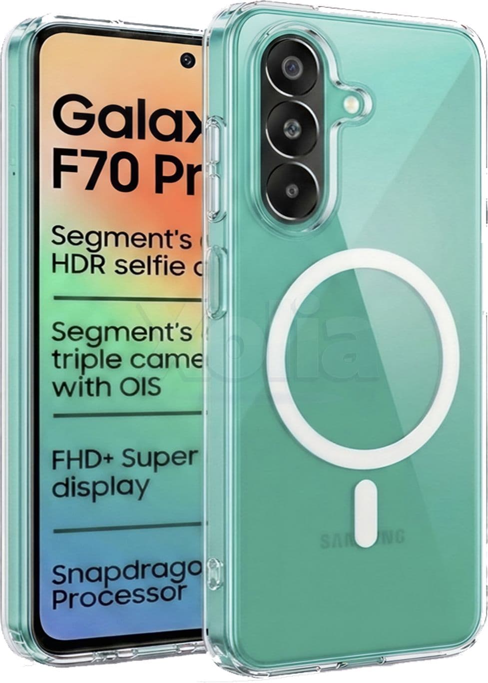 Xolia Anti Yellow Back Cover for Samsung Galaxy F70 Pro 5G (Transparent, Shock Proof, Polycarbonate, Pack of: 1) — image 1 of 1