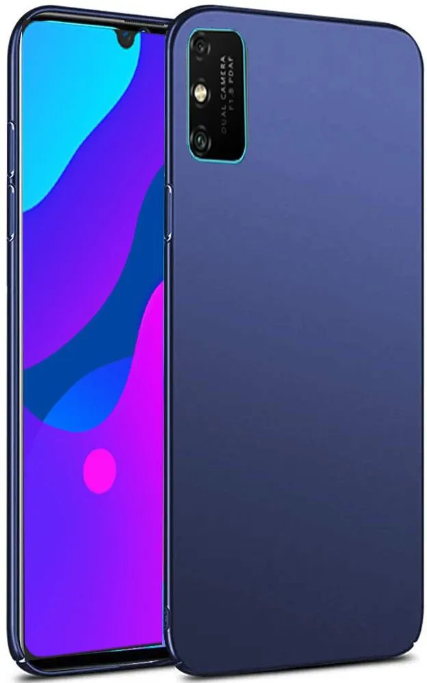 Micvir Back Cover for Honor 9A (Blue, Polycarbonate, Pack of: 1)