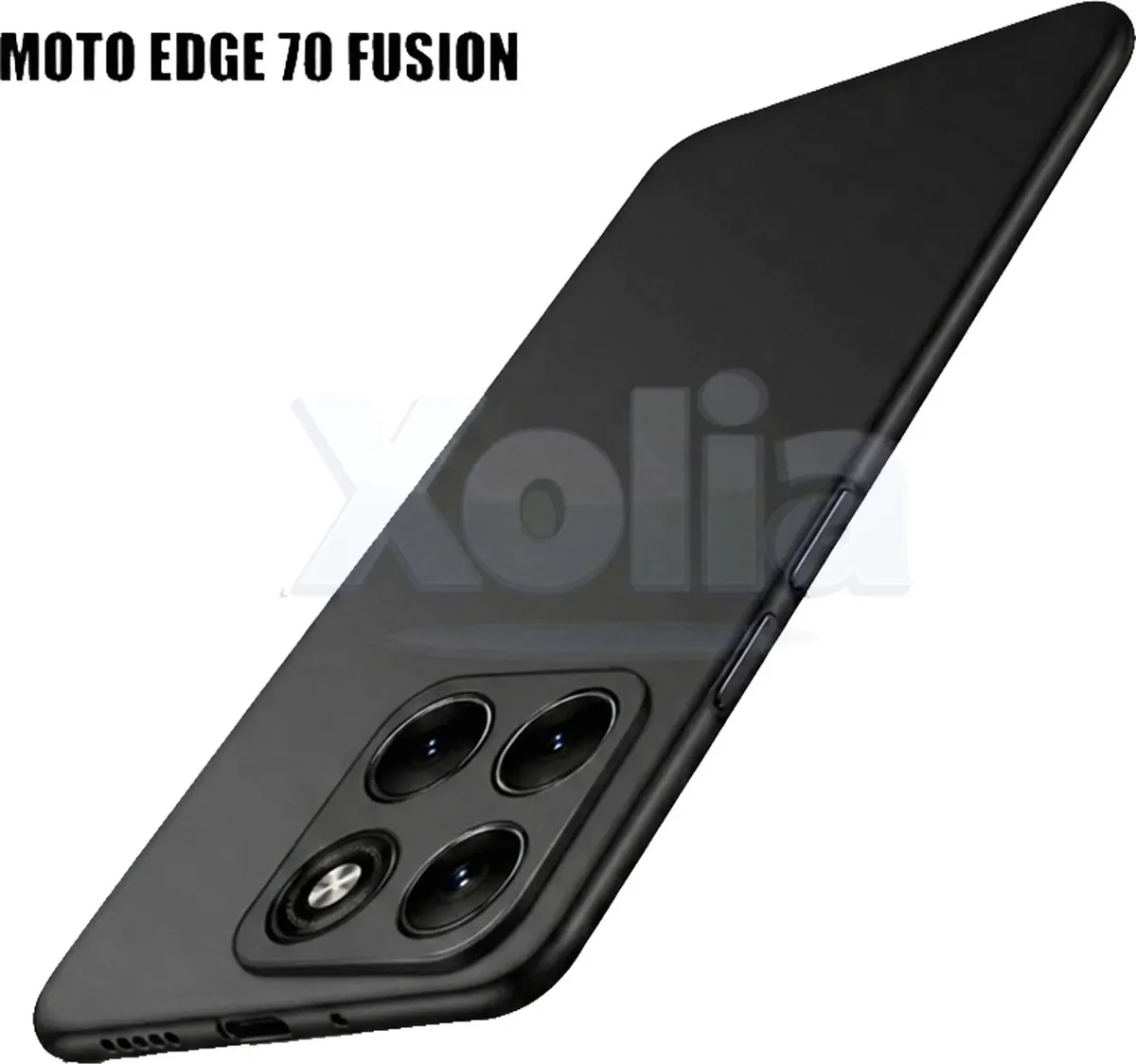 Xolia Back Cover for MOTOROLA Edge 70 Fusion 5G (Black, Polycarbonate, Pack of: 1)