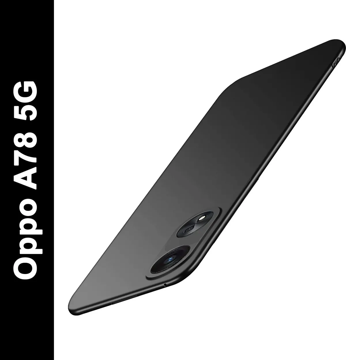Micvir Back Cover for OPPO A78 5G (Black, Hard Case, Pack of: 1)
