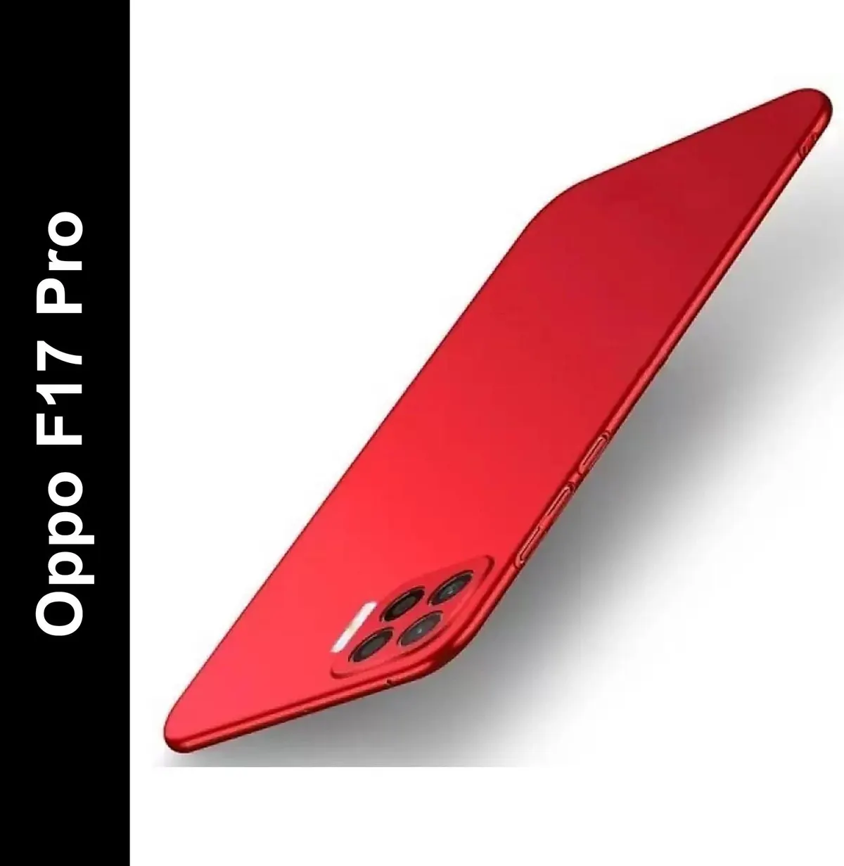 Micvir Back Cover for Oppo F17 Pro (Red, Polycarbonate, Pack of: 1)