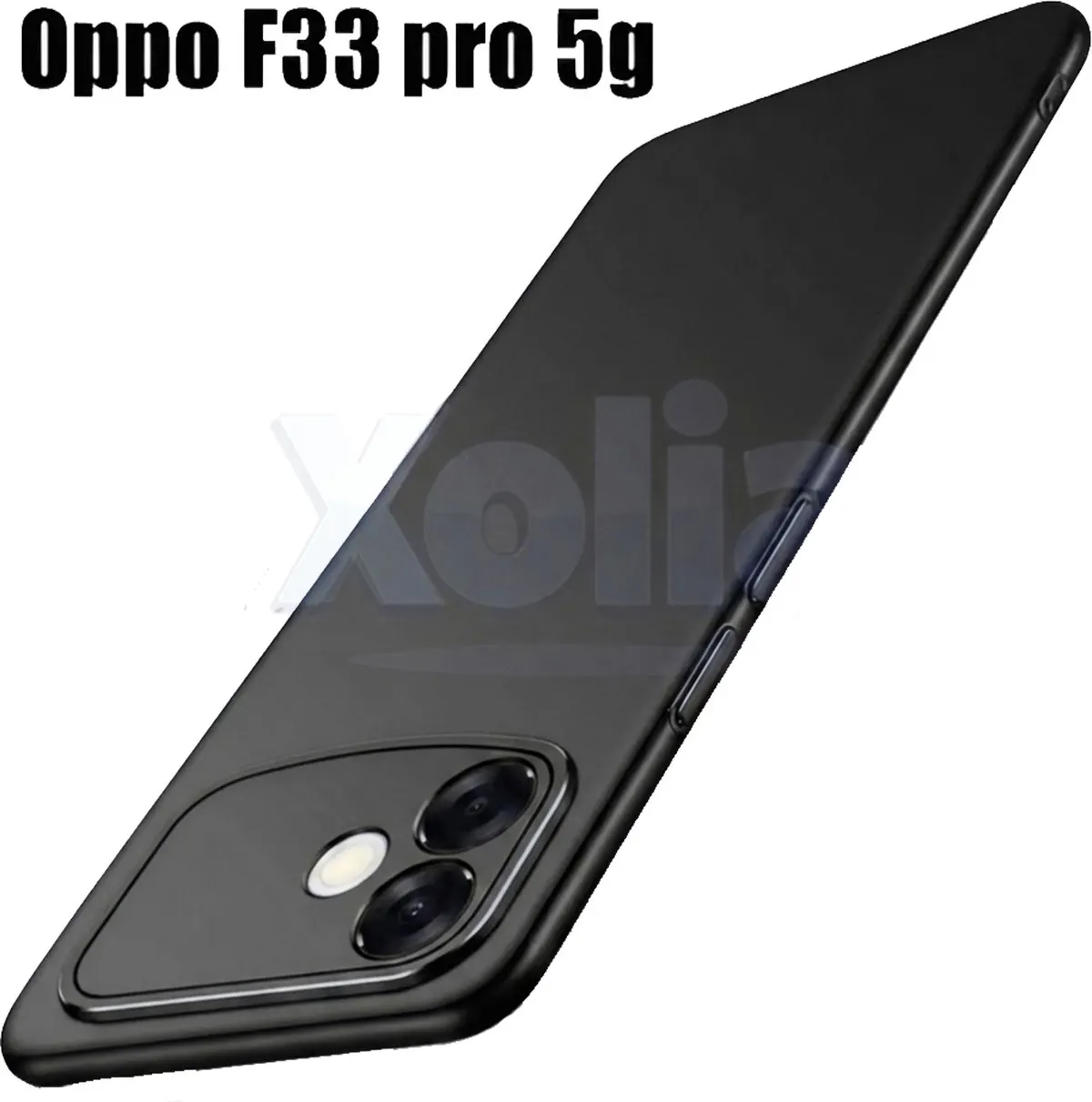 Xolia Back Cover for Oppo F33 Pro 5G (Black, Polycarbonate, Pack of: 1)