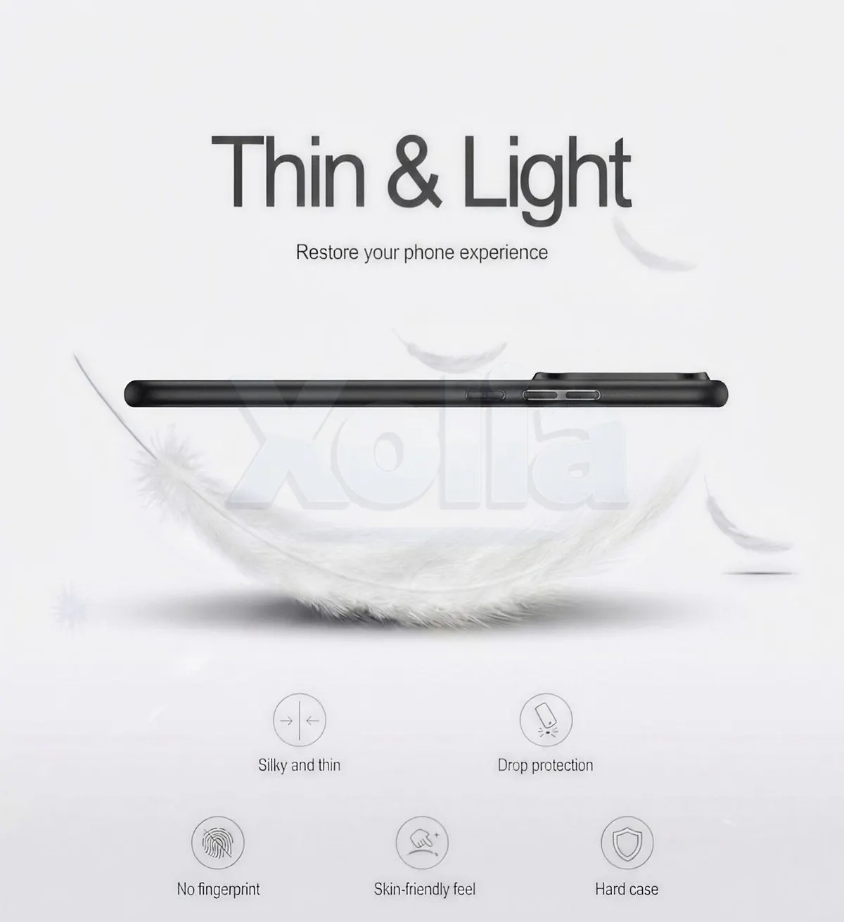 Xolia Back Cover for Oppo K14x 5G (Black, Plastic, Pack of: 1) — image 2 of 3