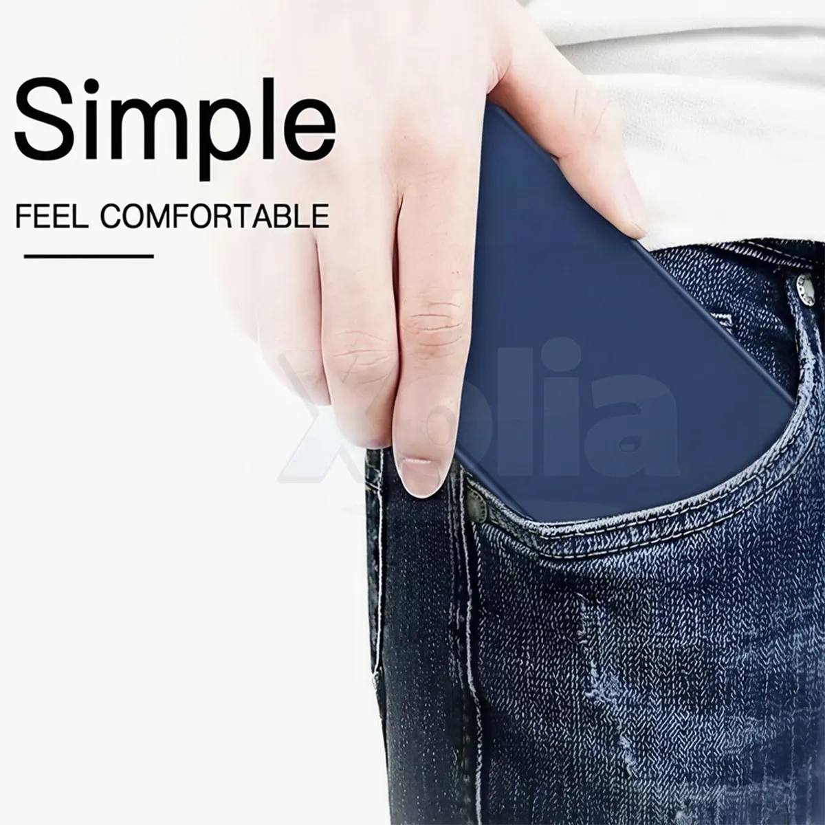 Xolia Back Cover for Oppo K14x 5G (Blue, Plastic, Pack of: 1) — image 3 of 3
