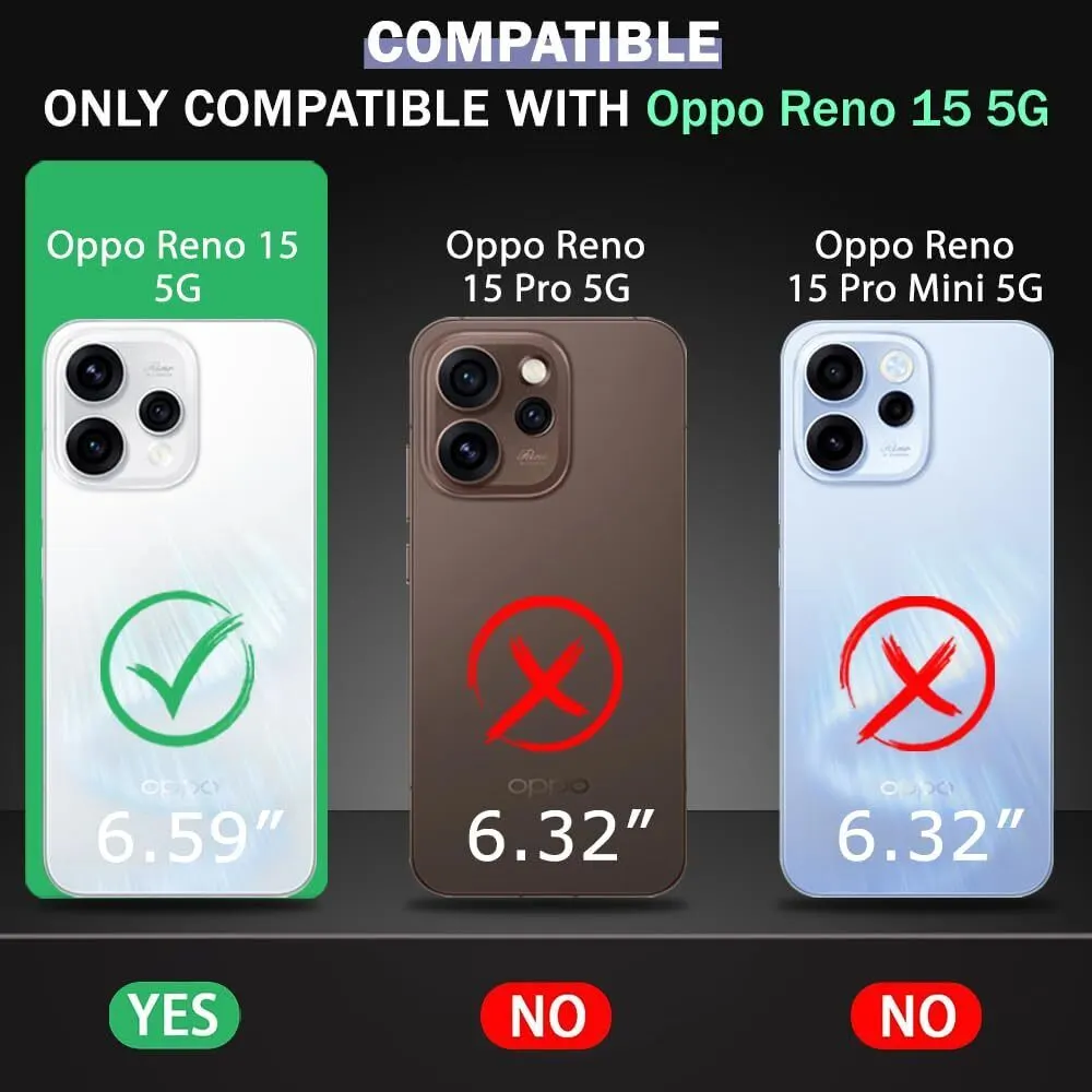 Xolia Back Cover for Oppo Reno 15 5G (Black, Polycarbonate, Pack of: 1) — image 2 of 5