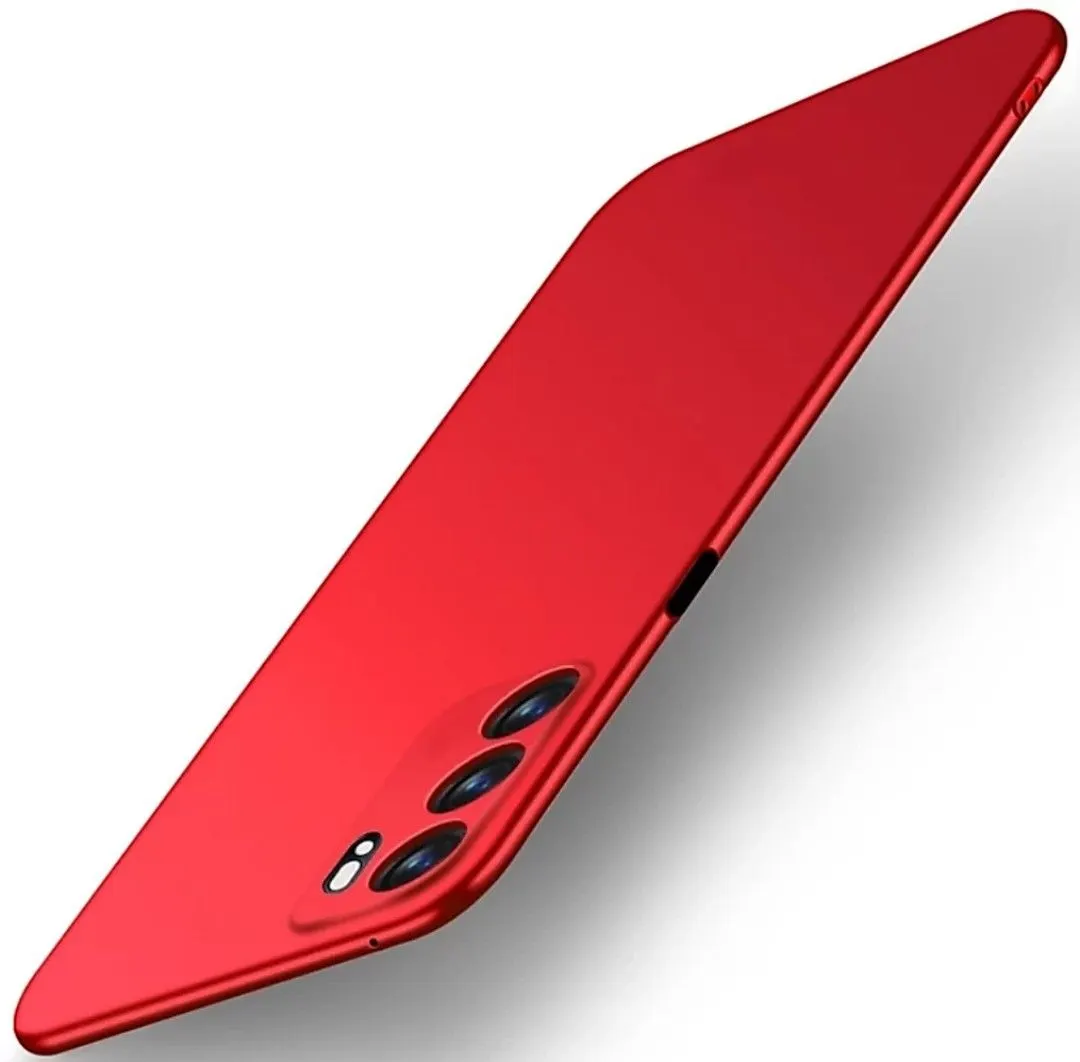 Micvir Back Cover for Oppo Reno6 5G (Red, Dual Protection, Polycarbonate, Pack of: 1)