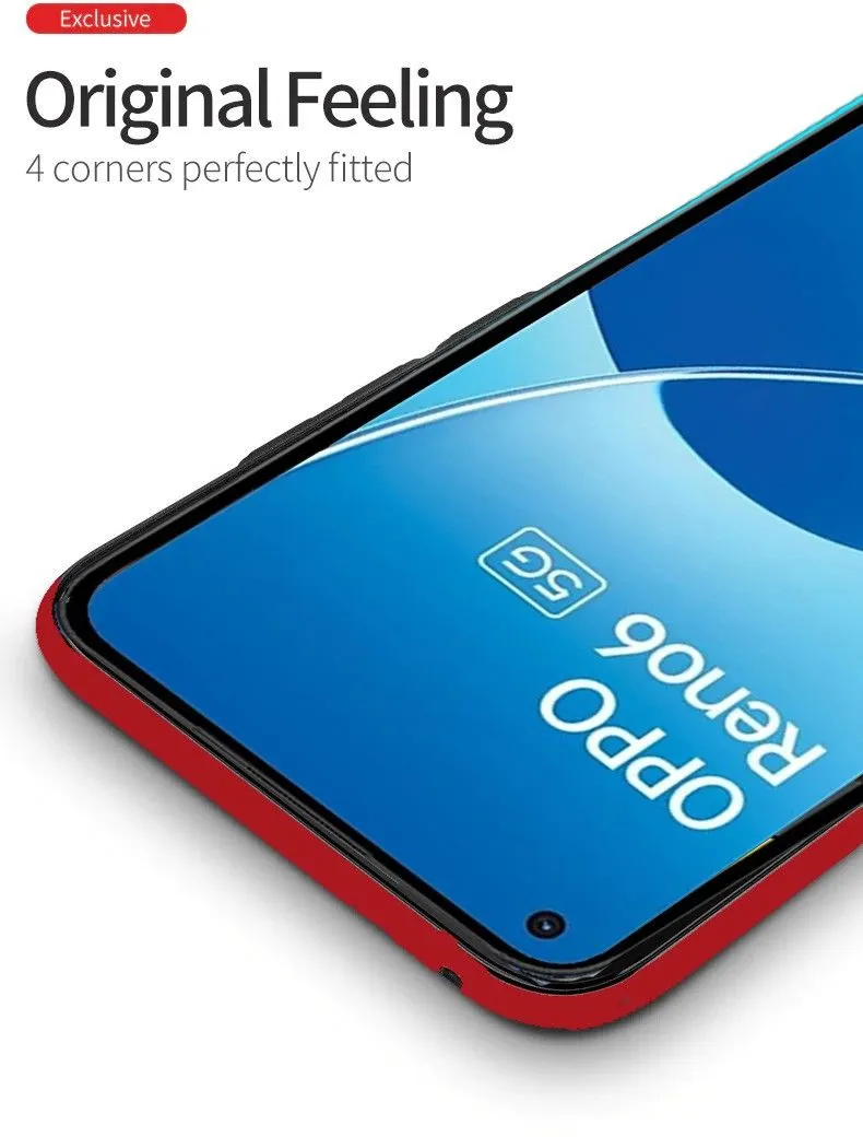 Micvir Back Cover for Oppo Reno6 5G (Red, Dual Protection, Polycarbonate, Pack of: 1) — image 2 of 4
