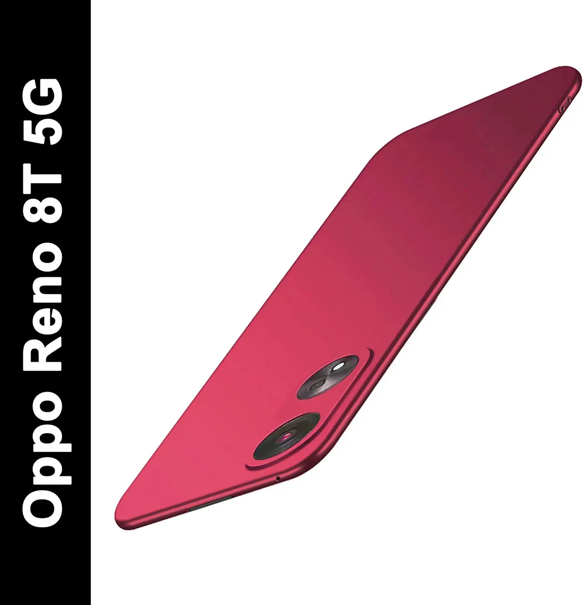 Micvir Back Cover for OPPO Reno8T 5G (Red, Hard Case, Pack of: 1)