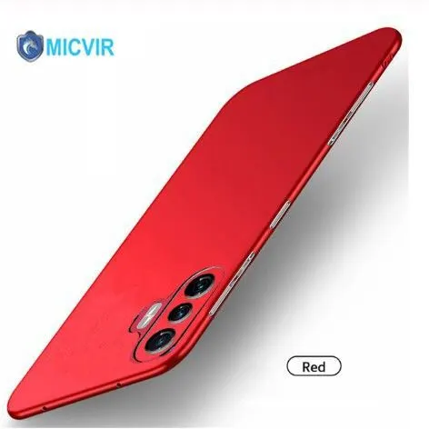 Micvir Back Cover for Poco F3 GT (Red, Polycarbonate, Pack of: 1)