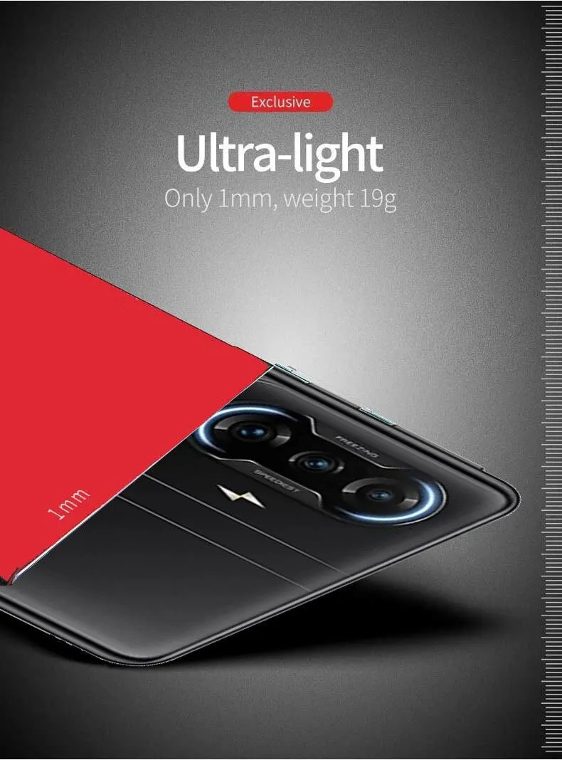 Micvir Back Cover for Poco F3 GT (Red, Polycarbonate, Pack of: 1) — image 3 of 4