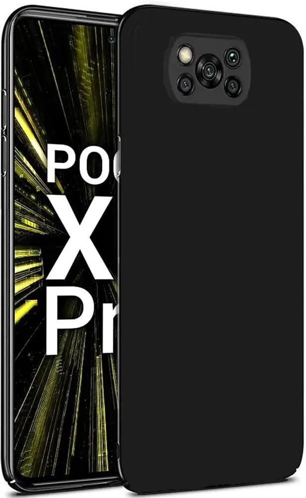 Micvir Back Cover for Poco X3 Pro (Black, Pack of: 1)
