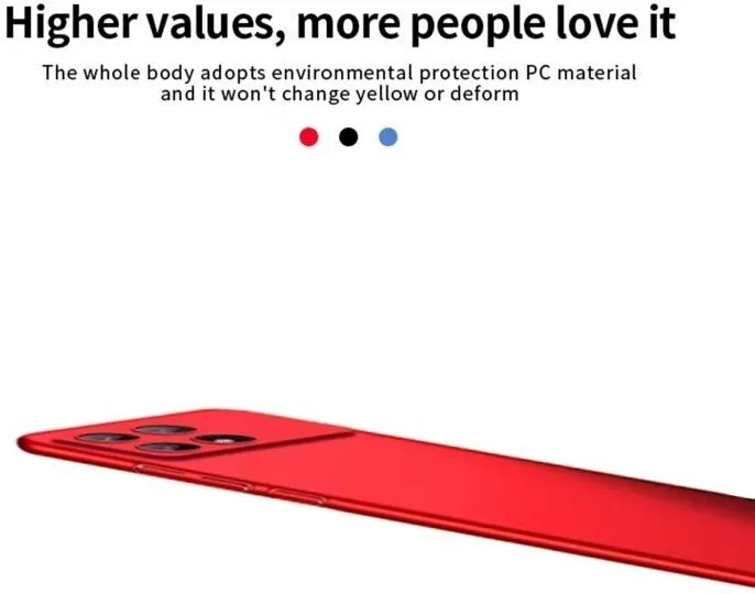 Micvir Back Cover for Poco X6 Pro 5G (Red, Polycarbonate, Pack of: 1) — image 2 of 5