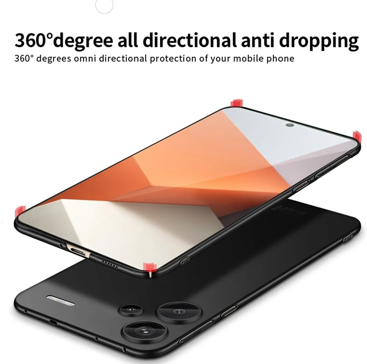 Micvir Back Cover for Redmi Note 13 Pro Plus 5G (Black, Polycarbonate, Pack of: 1) — image 3 of 5