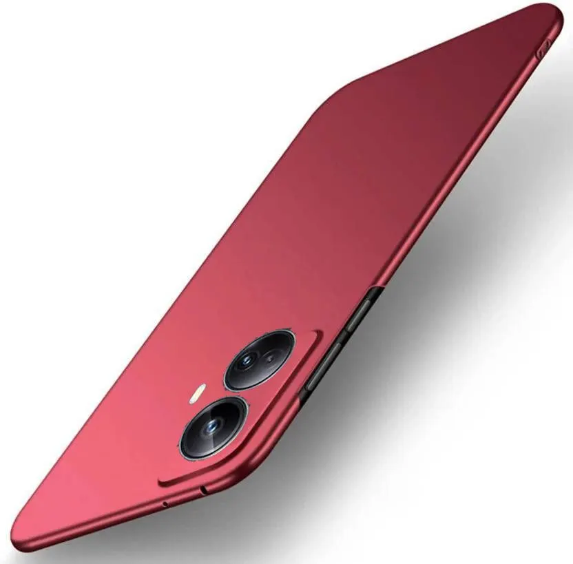 Micvir Back Cover for Realme 10 Pro Plus 5G (Red, Polycarbonate, Pack of: 1)