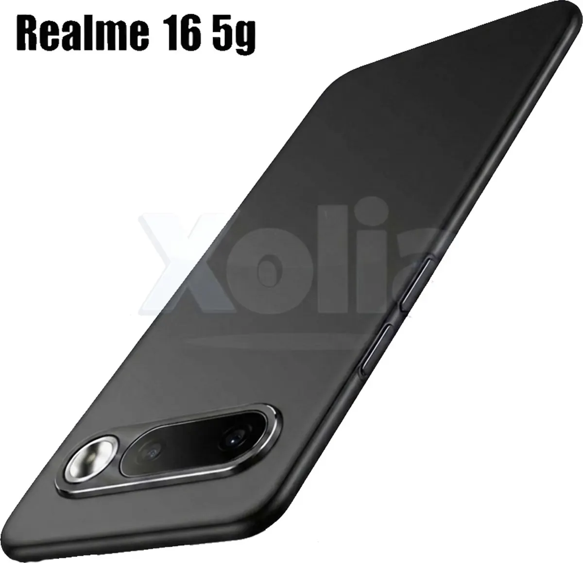 Xolia Back Cover for Realme 16 5G (Black, Polycarbonate, Pack of: 1)