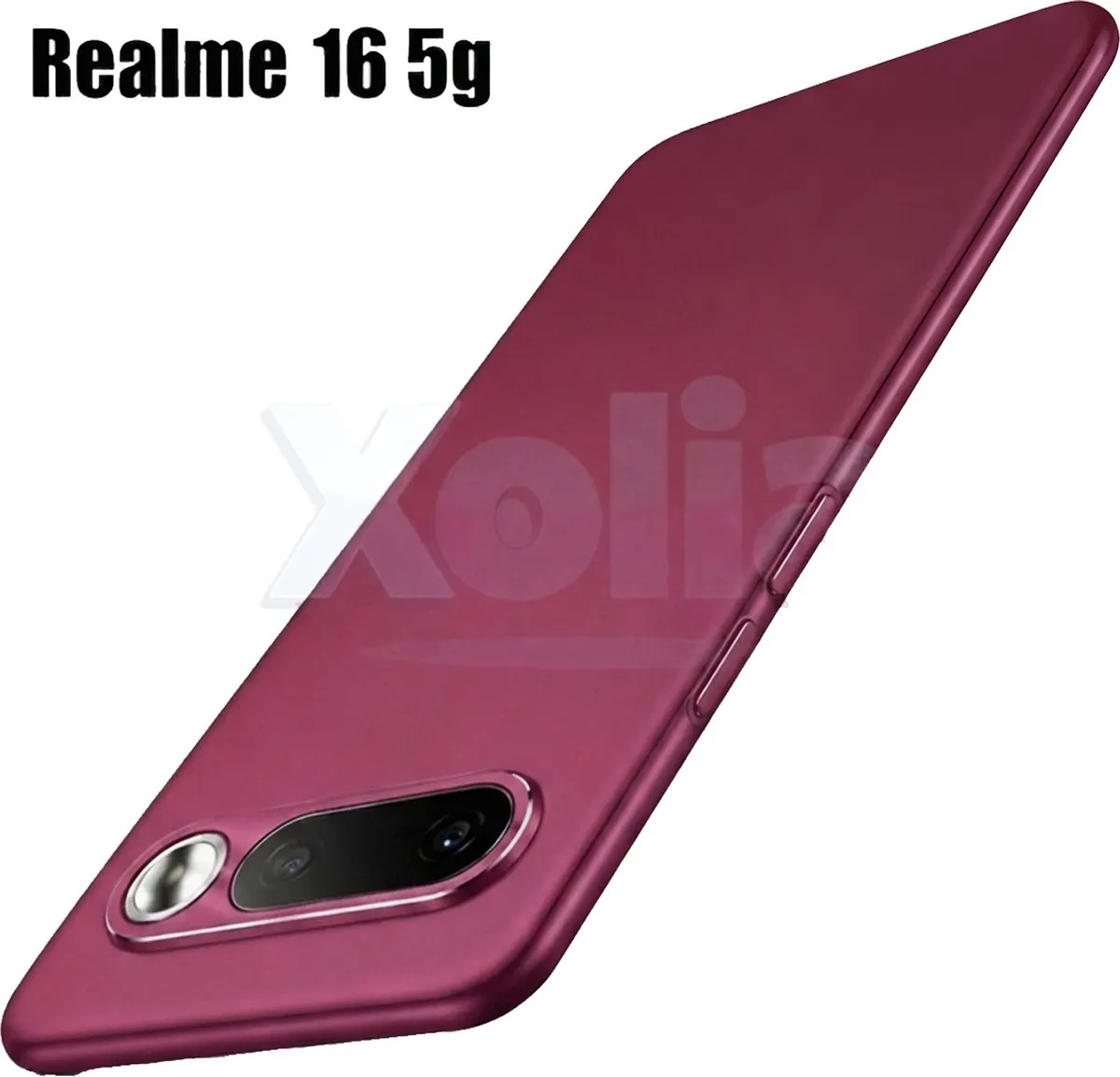 Xolia Back Cover for Realme 16 5G (Red, Polycarbonate, Pack of: 1)