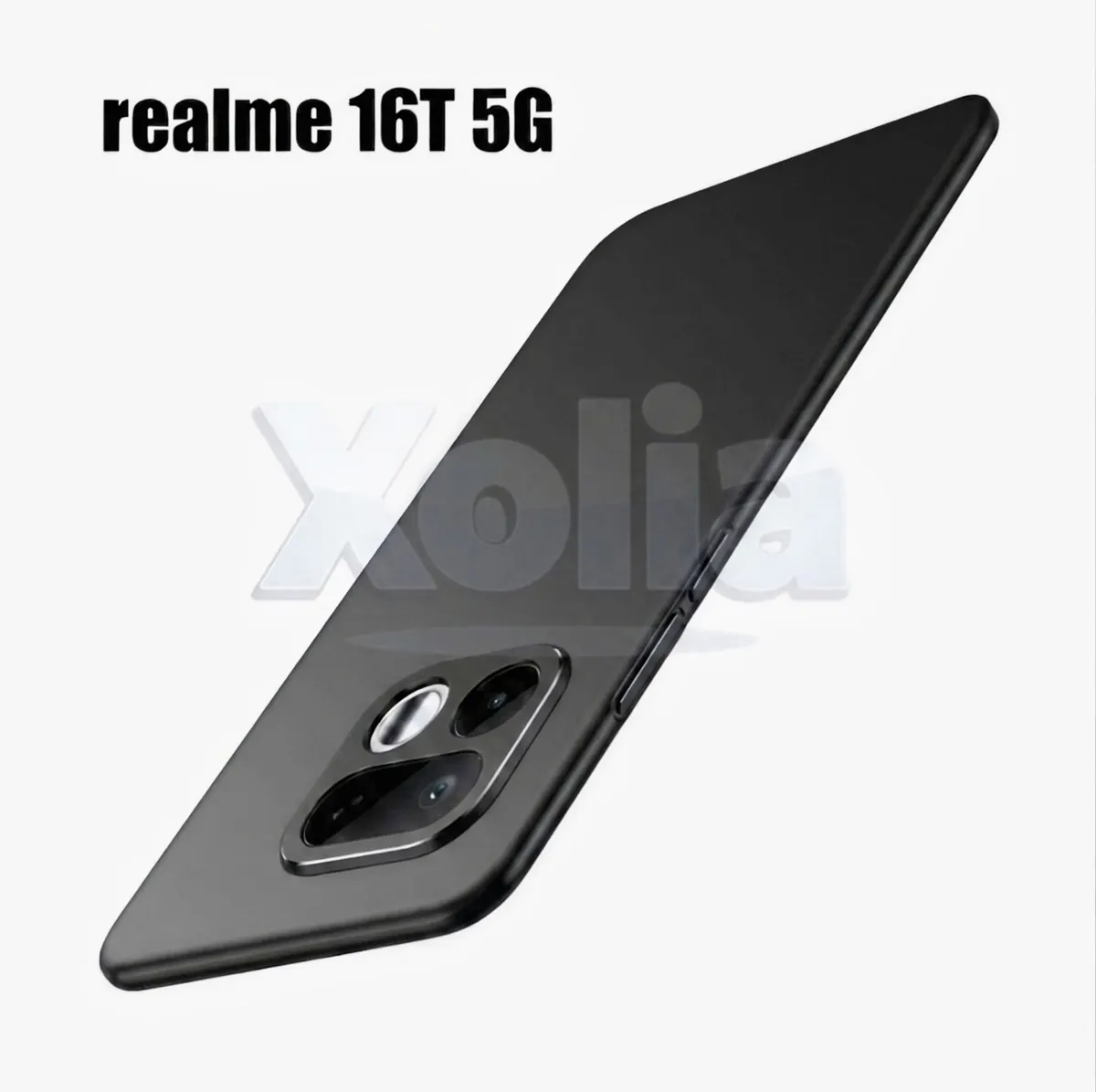 Xolia Back Cover for Realme 16t 5G (Black, Polycarbonate, Pack of: 1)