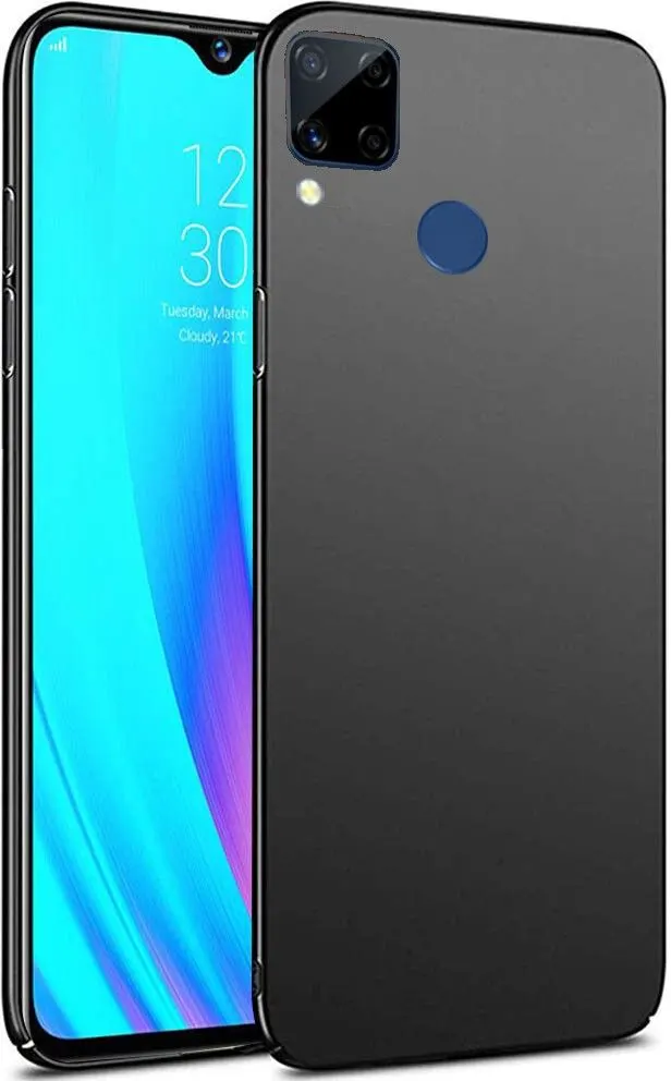 Micvir Back Cover for Realme C15 (Black, Polycarbonate, Pack of: 1) — image 2 of 5