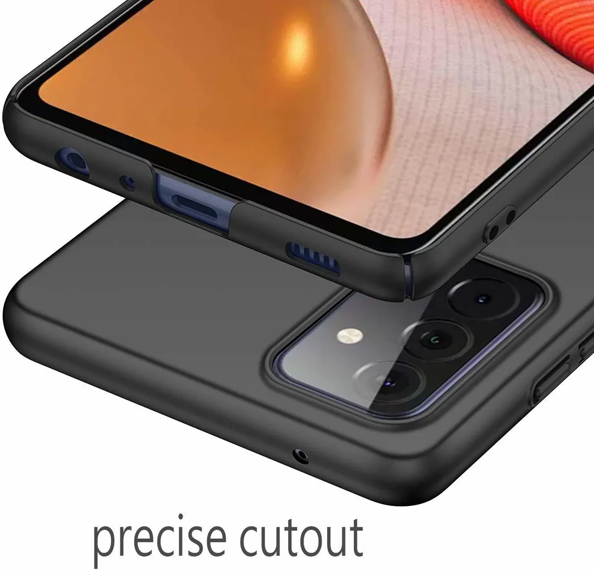 Micvir Back Cover for Samsung Galaxy A72 (Black, Dual Protection, Polycarbonate, Pack of: 1) — image 2 of 5