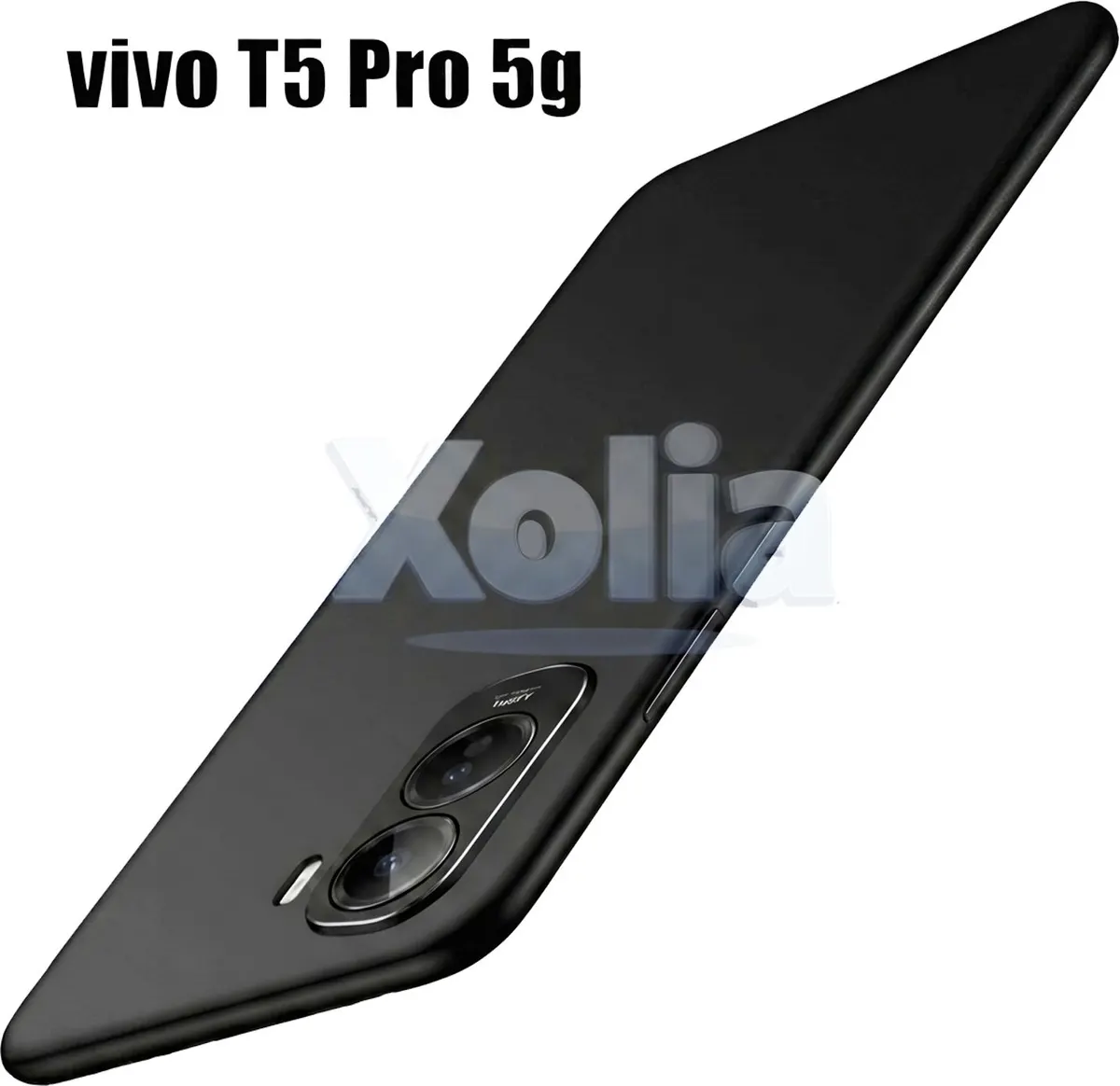Xolia Back Cover for Vivo T5 Pro 5G (Black, Polycarbonate, Pack of: 1)
