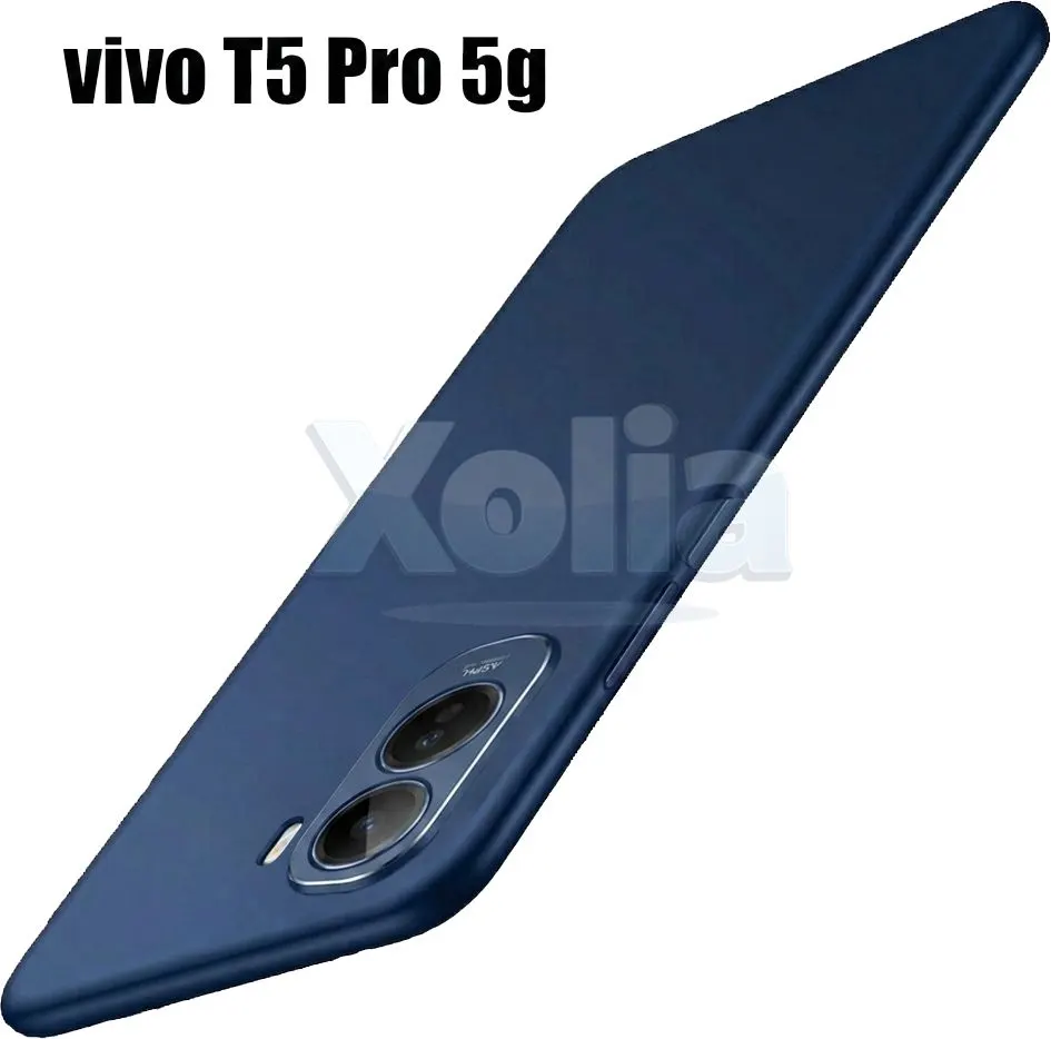 Xolia Back Cover for Vivo T5 Pro 5G (Blue, Polycarbonate, Pack of: 1)